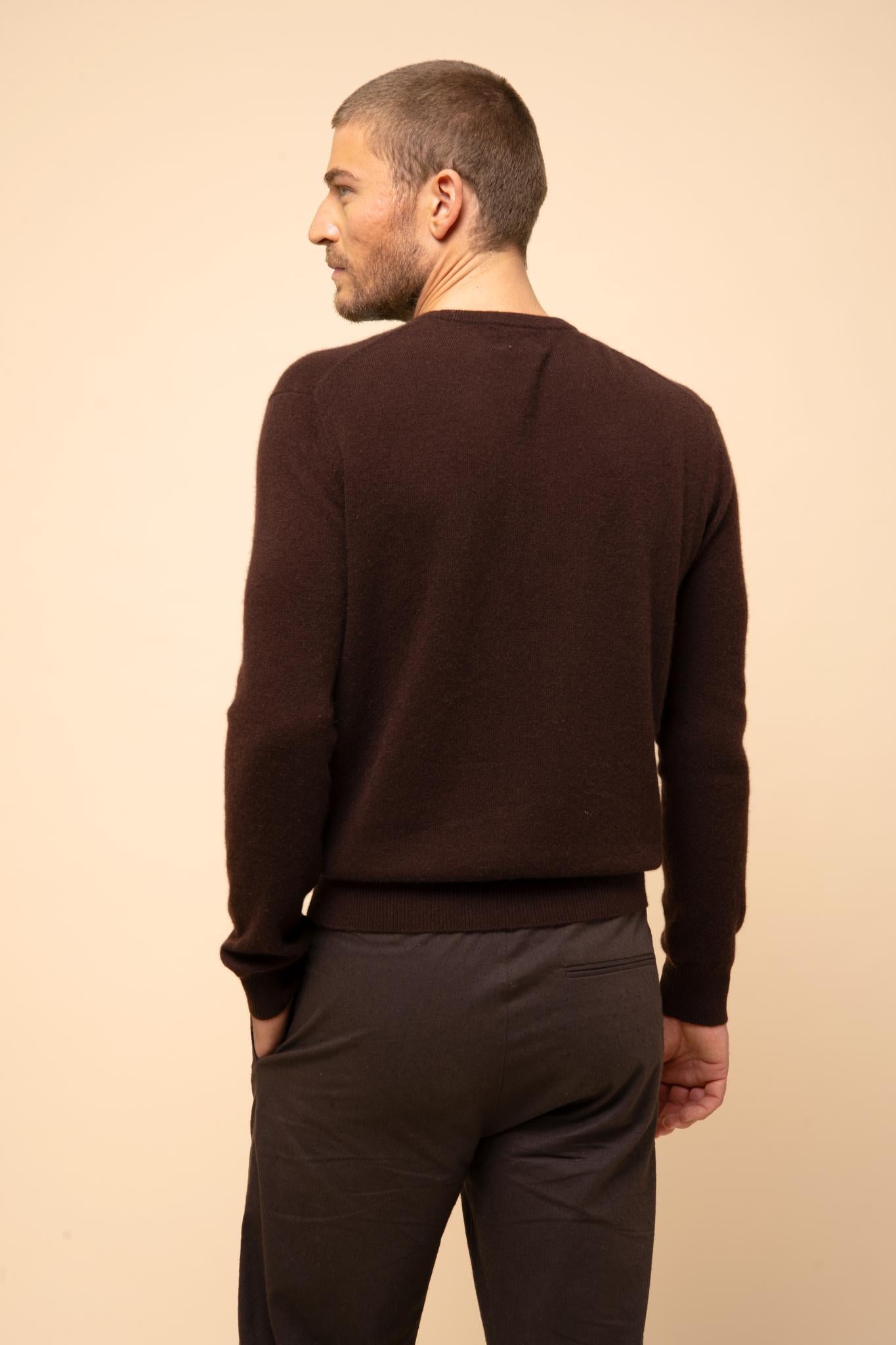 HOWARD pull col rond choco