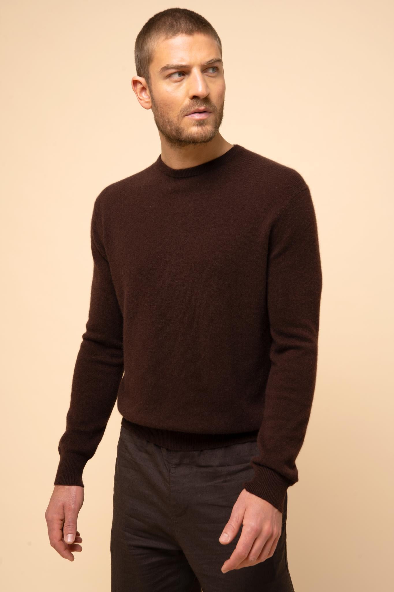 HOWARD pull col rond choco