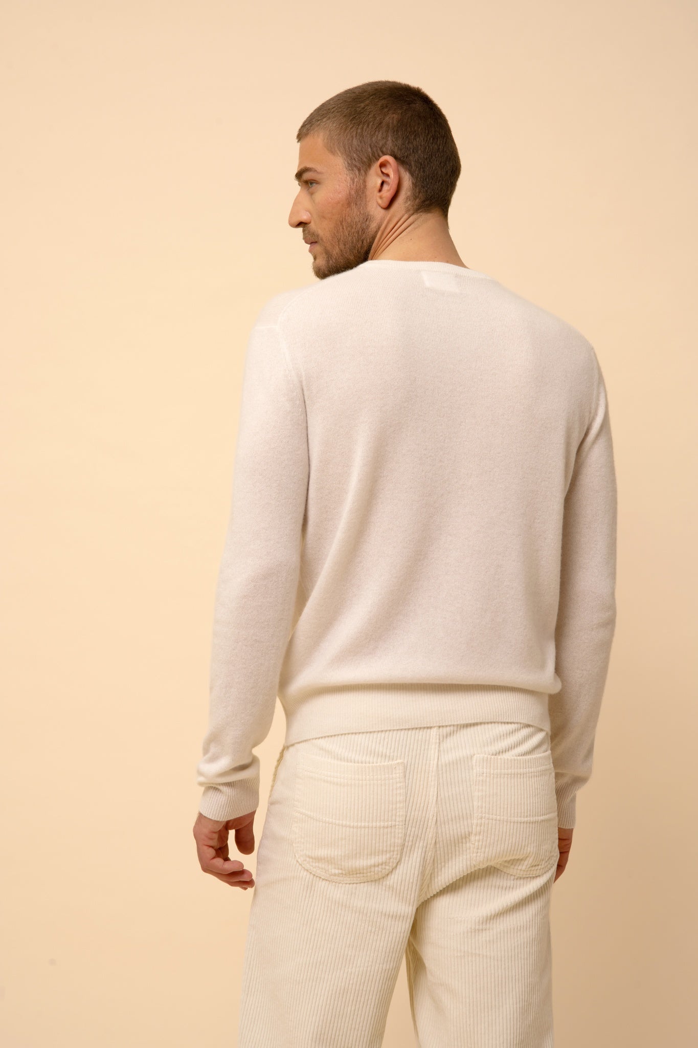 HOWARD pull col rond ivoire