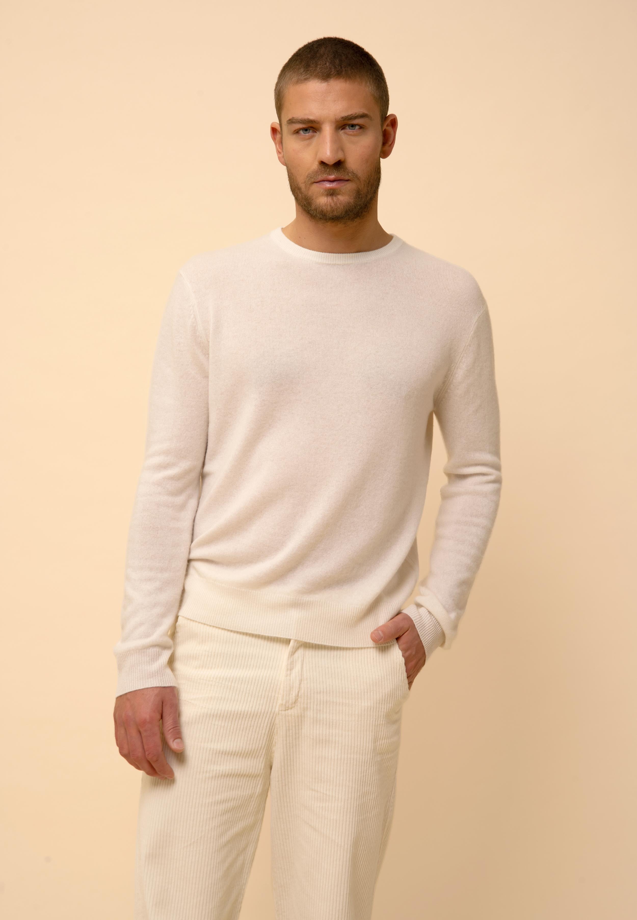 HOWARD ivory crew neck sweater