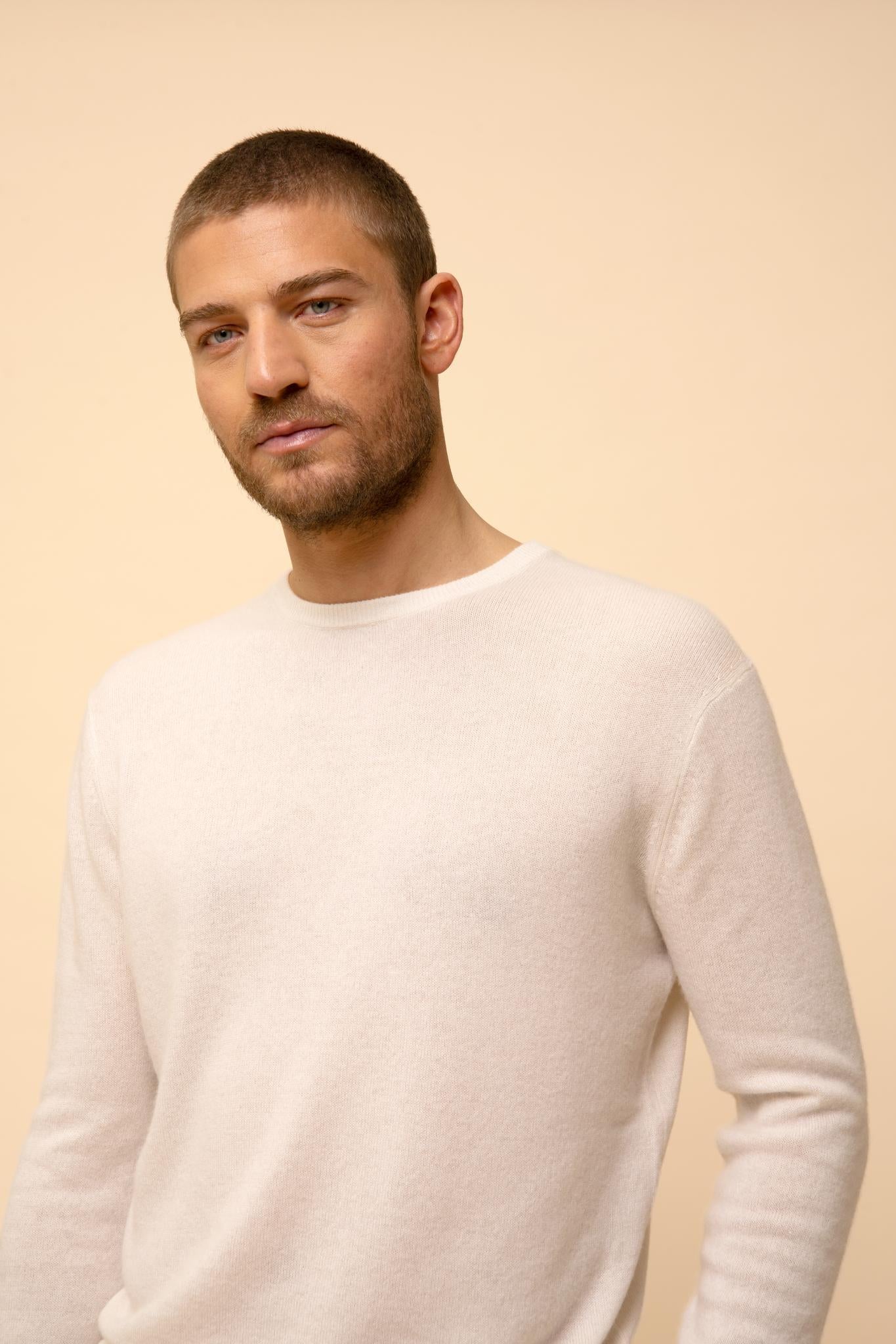 HOWARD pull col rond ivoire