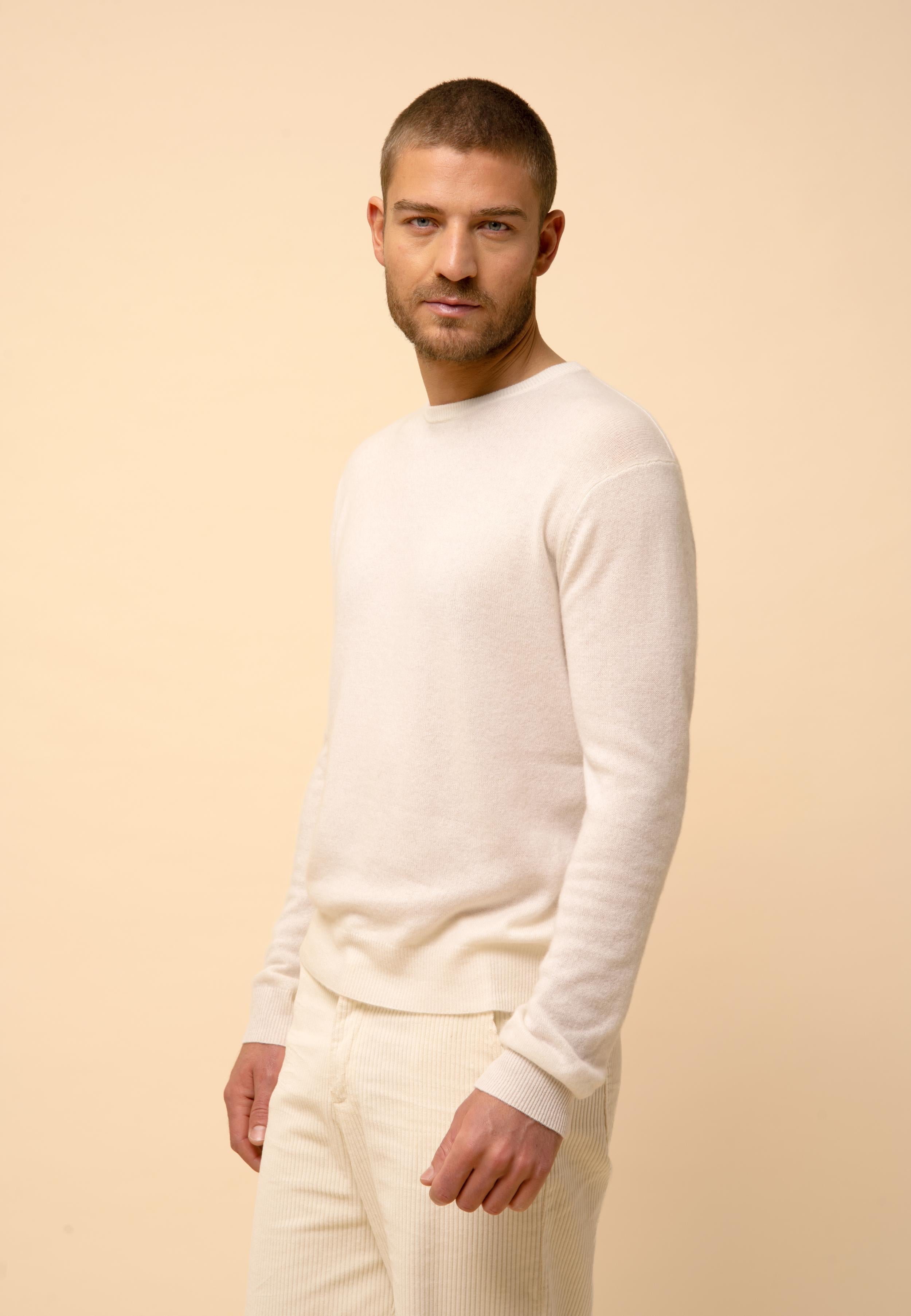 HOWARD ivory crew neck sweater