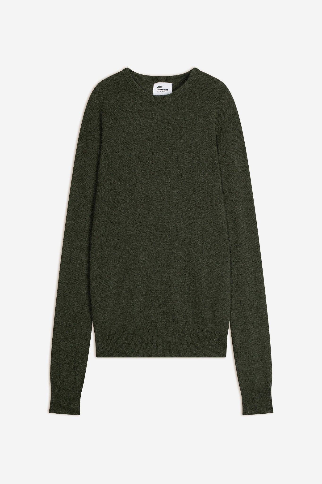 Howard round neck pullover in khaki heather