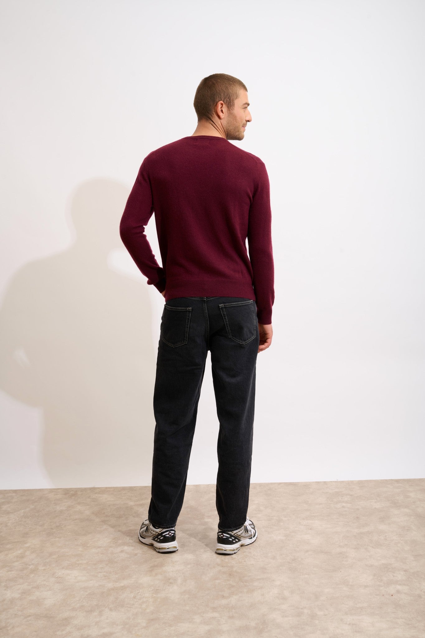 howard pull col rond mûre 100% cachemire