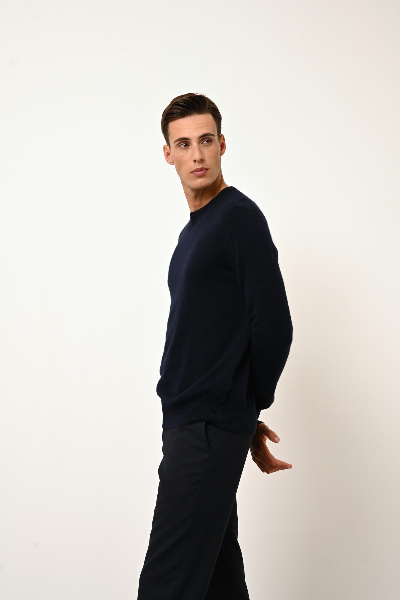 HOWARD pull col rond navy