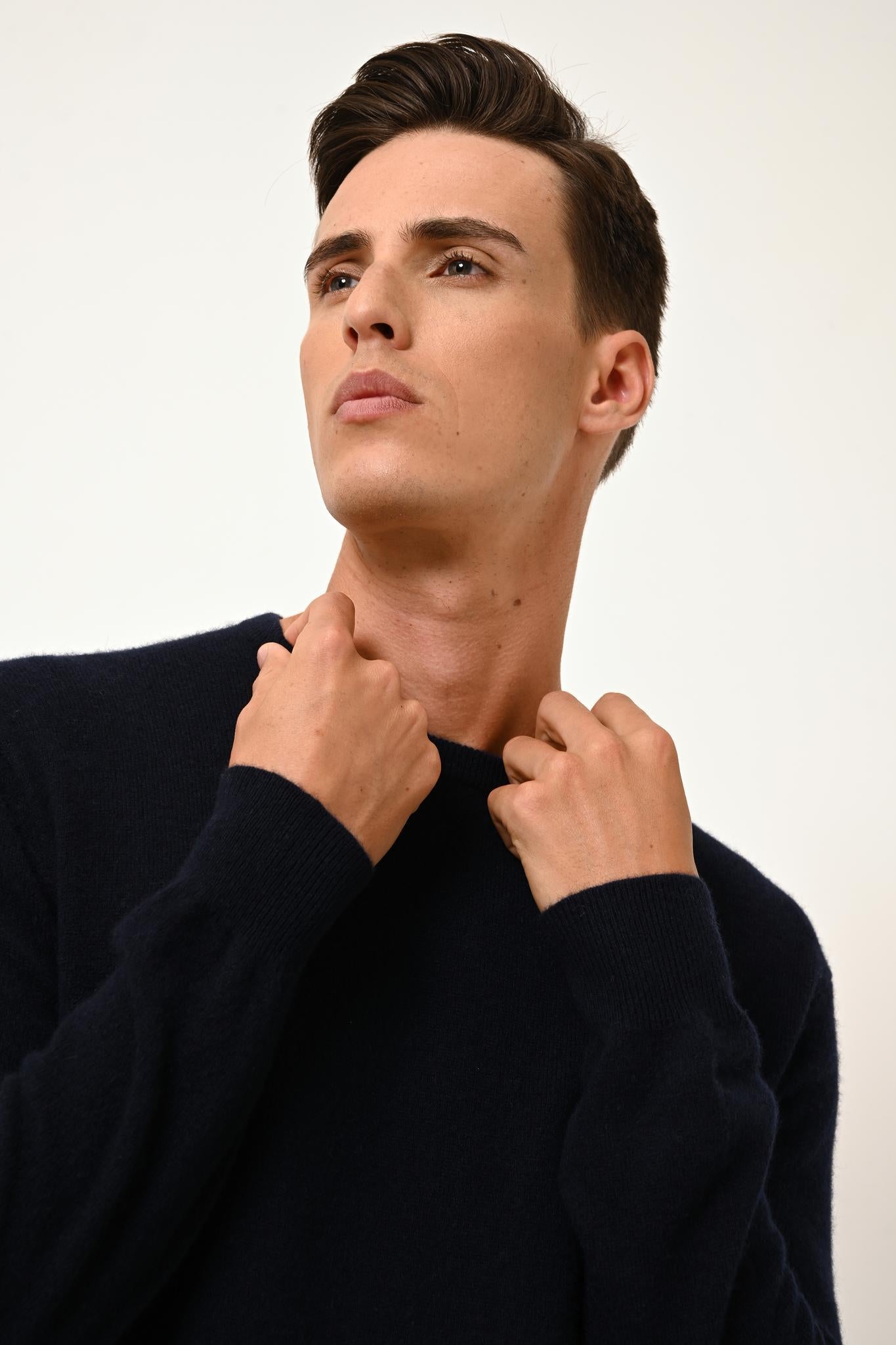 HOWARD pull col rond navy