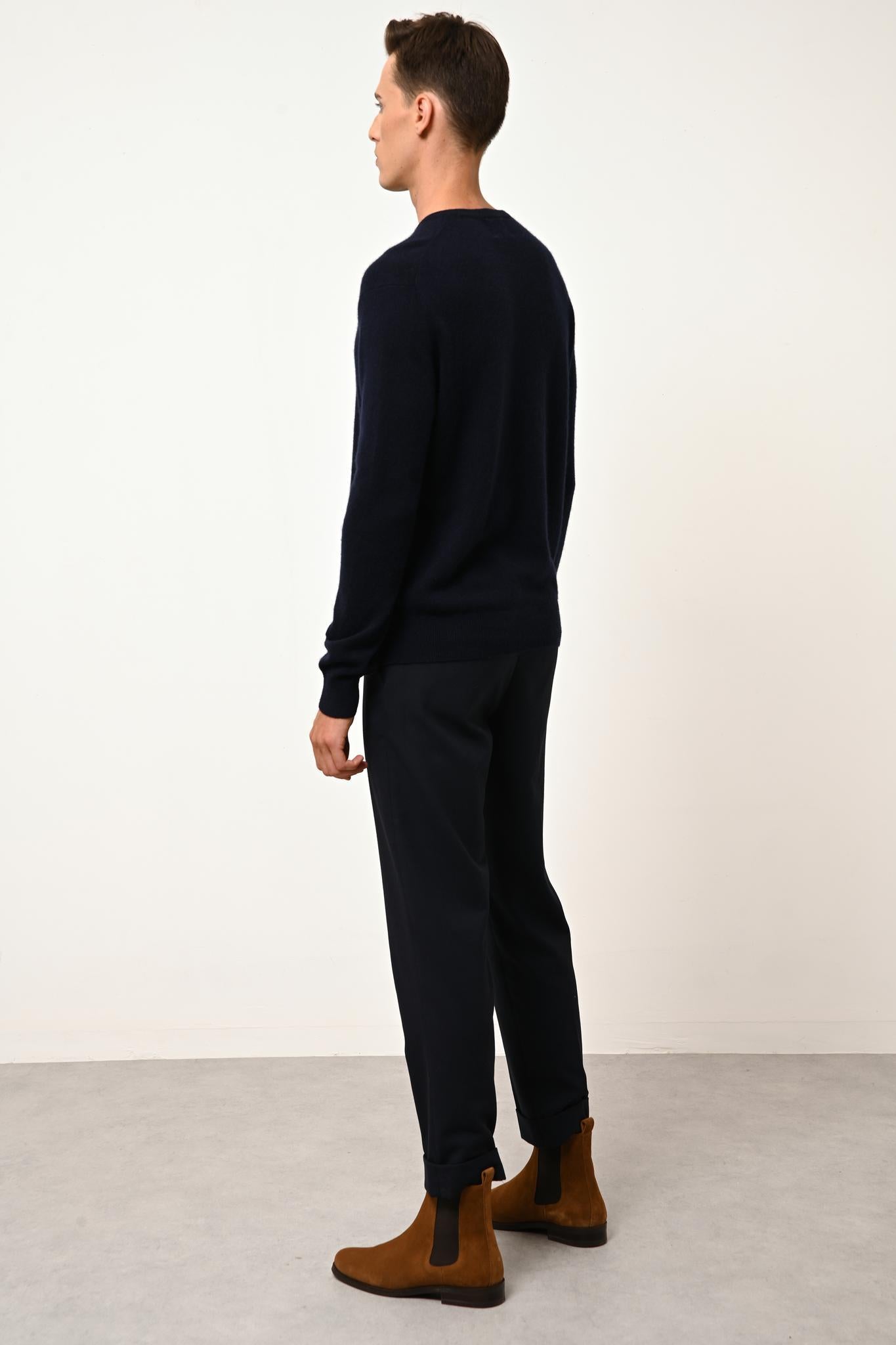 HOWARD pull col rond navy