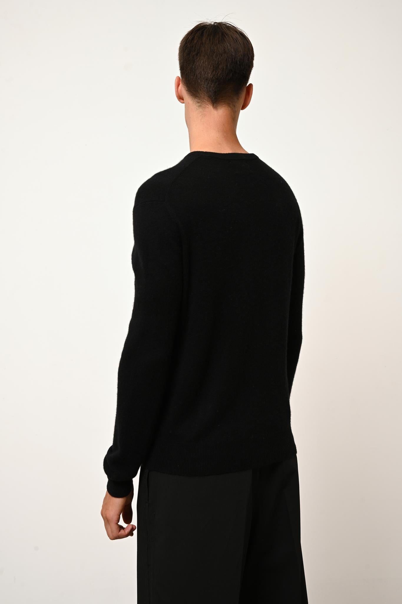 HOWARD pull col rond noir