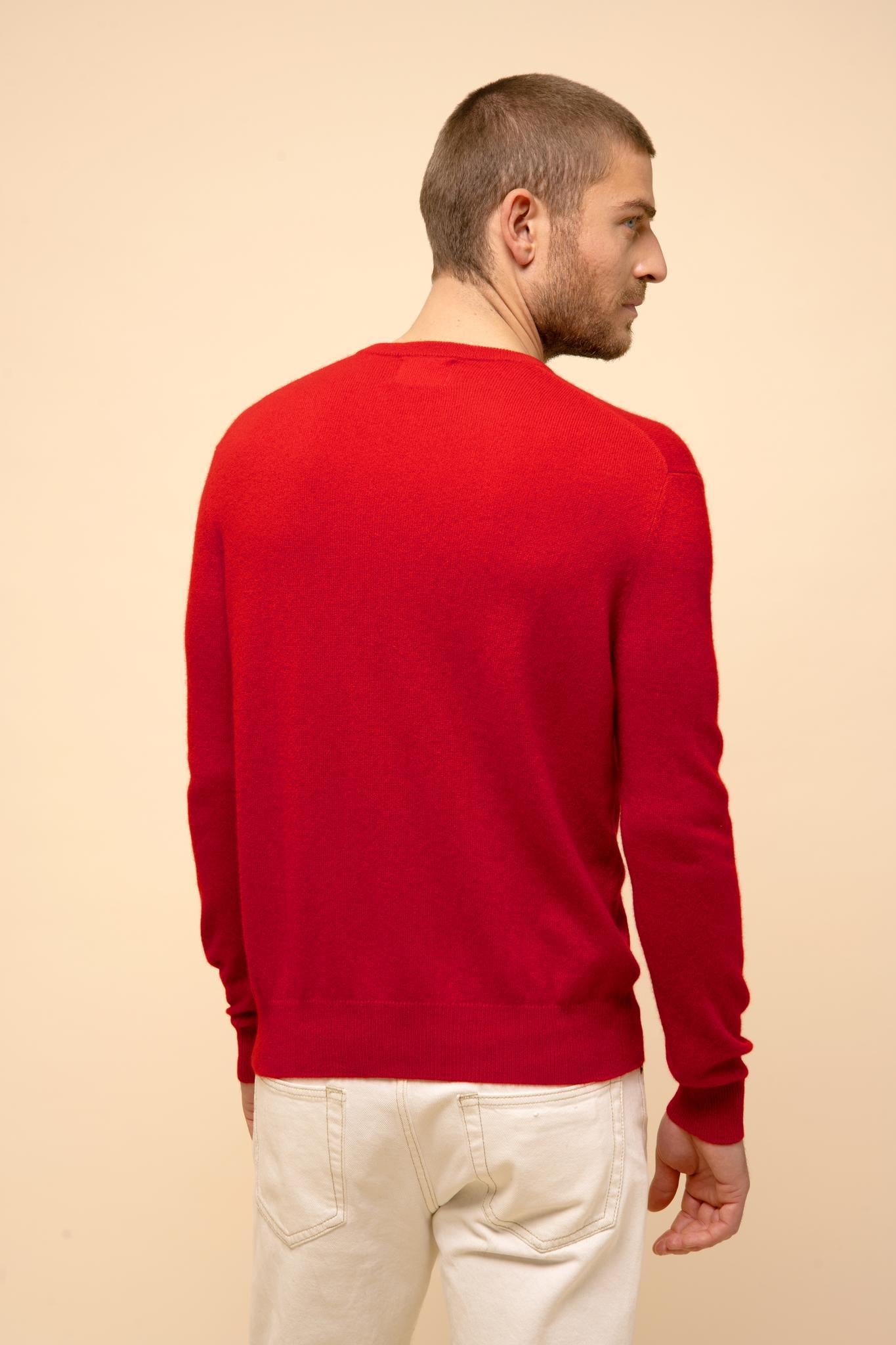 HOWARD pull col rond rouge