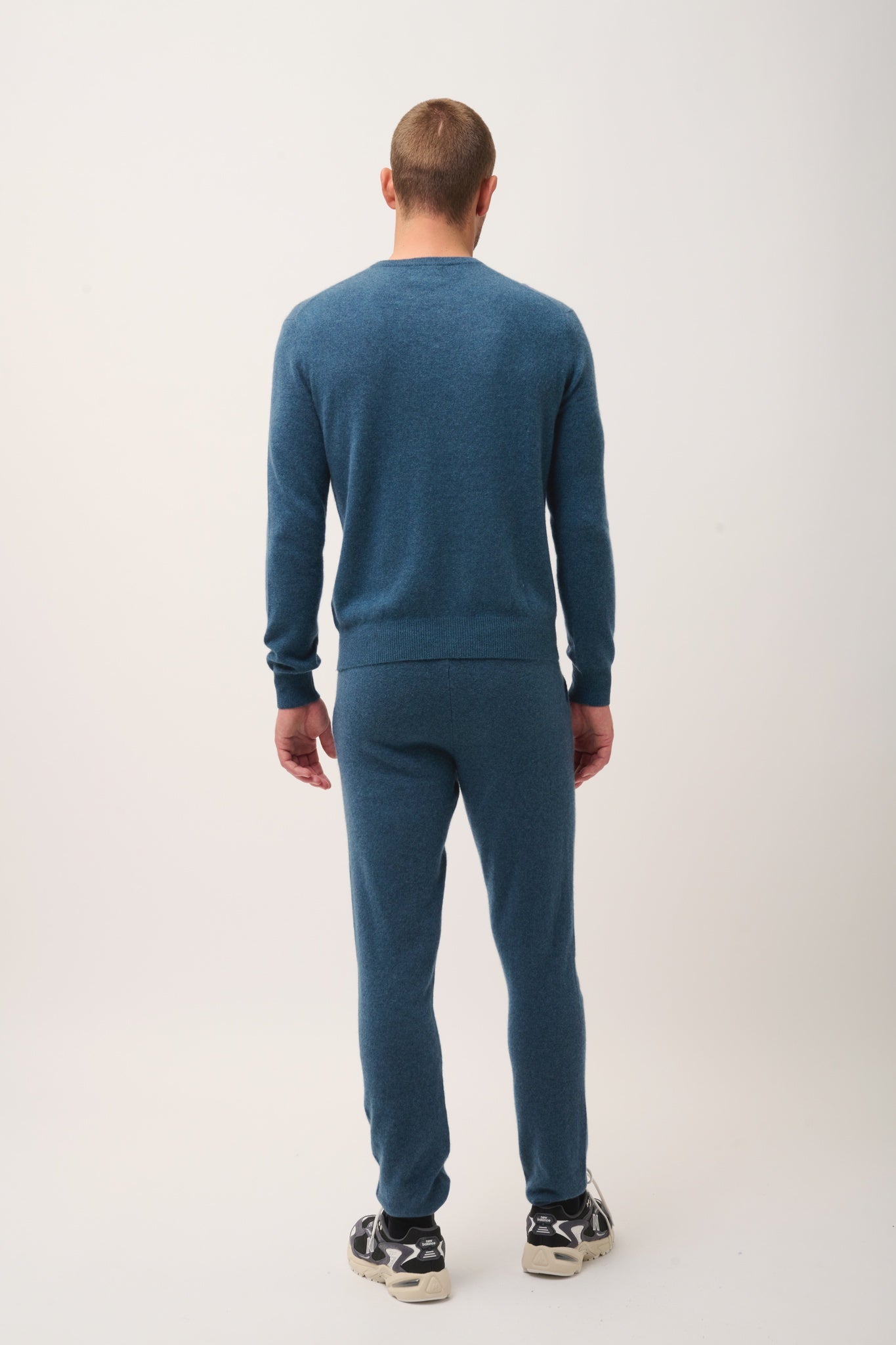 HOWARD pull col rond vert canard chiné