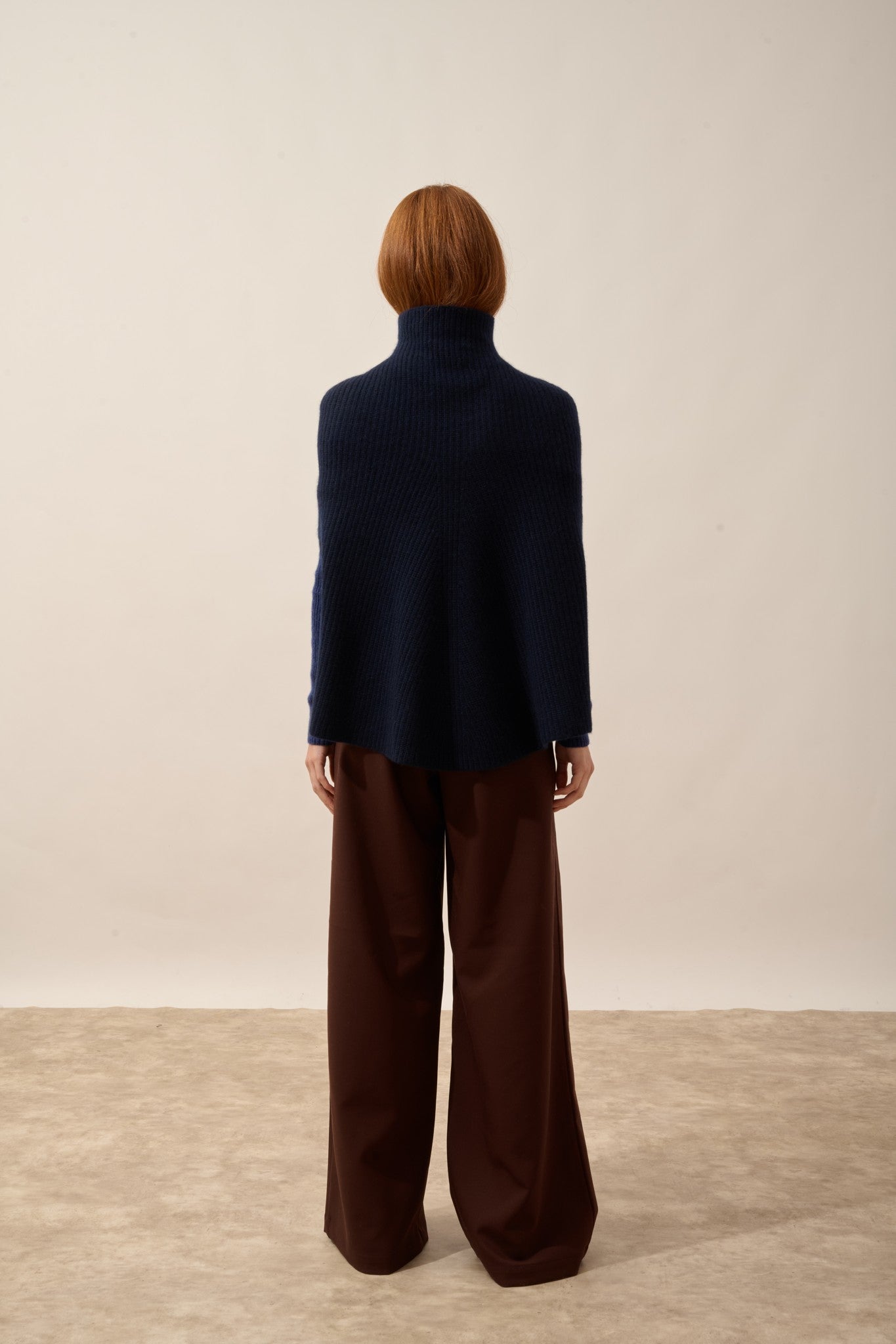 huaraz cape col montant 6 fils navy