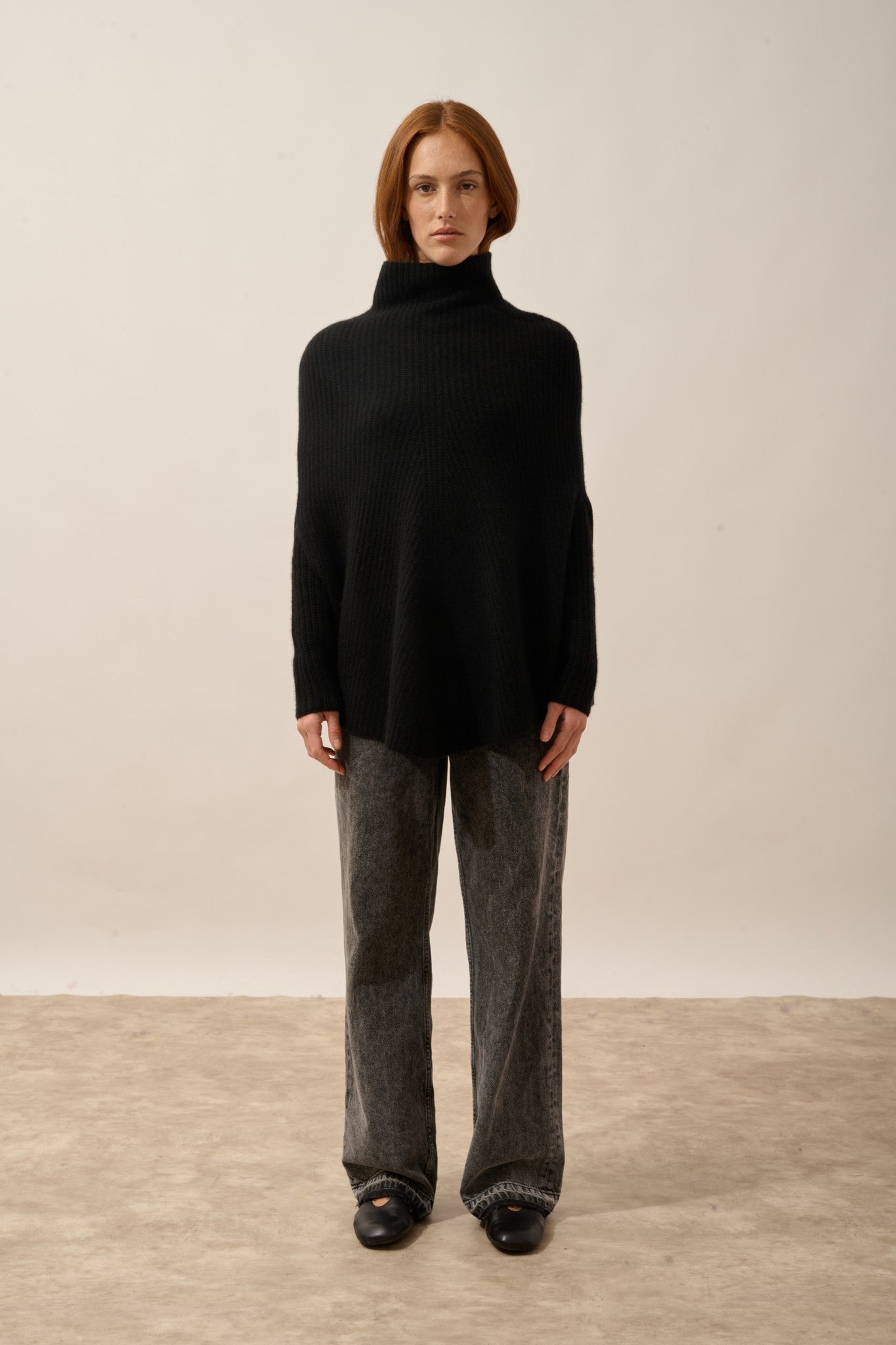 huaraz cape col montant 6 fils noir