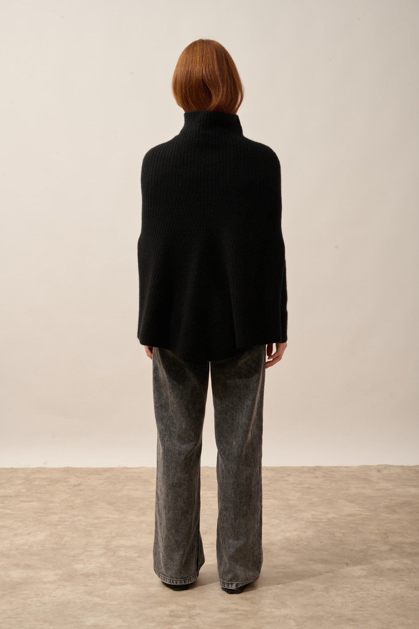 huaraz cape col montant 6 fils noir