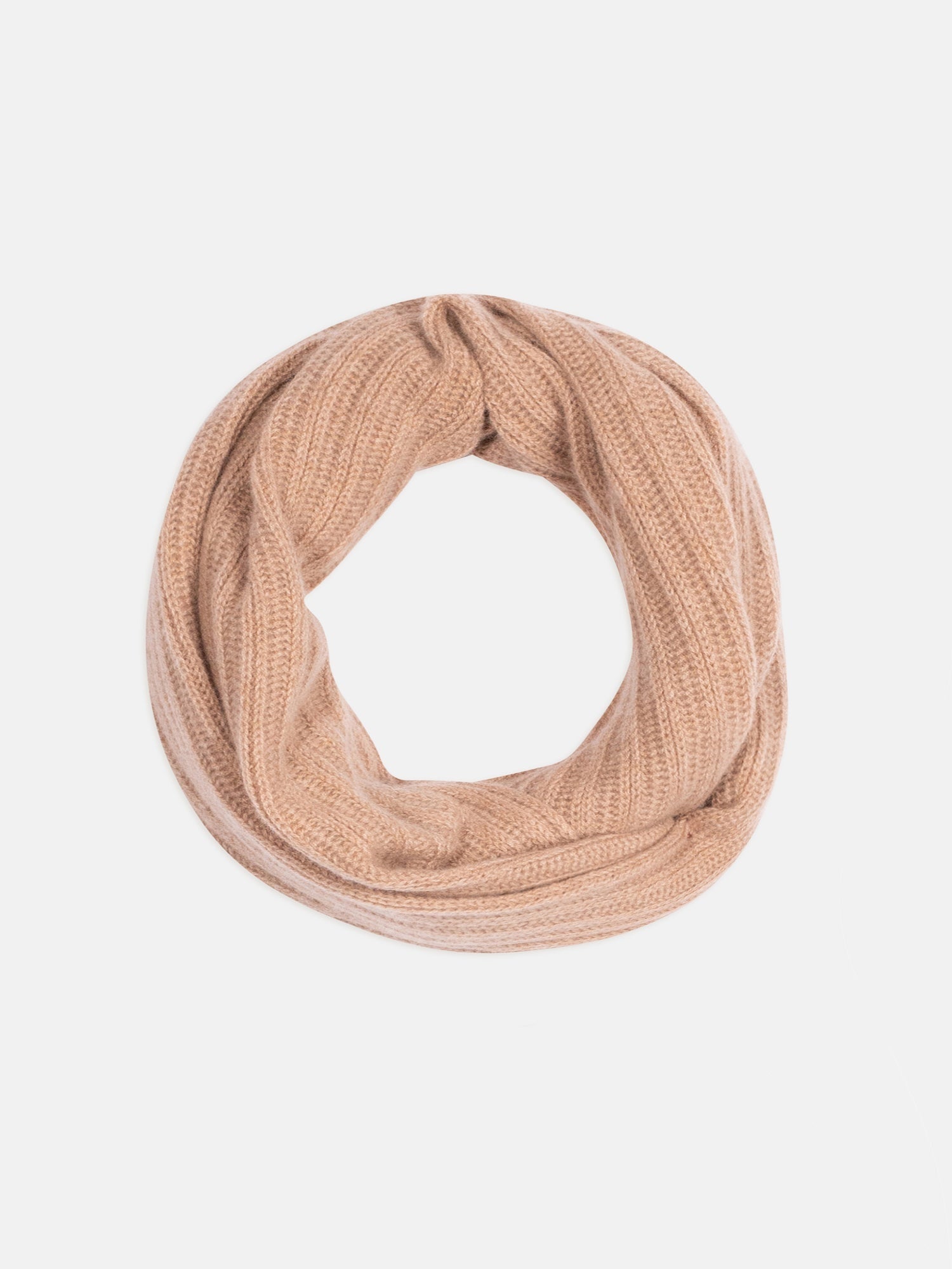 HUTTON tour de cou 4 fils camel chiné