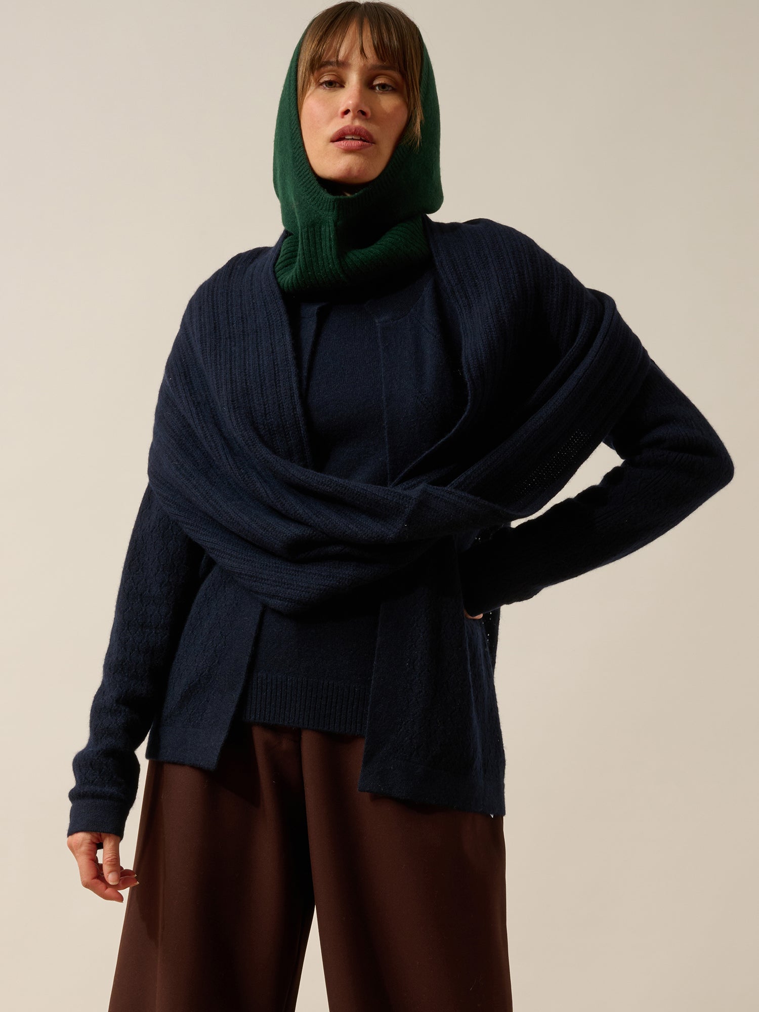 HUTTON tour de cou 4 fils navy