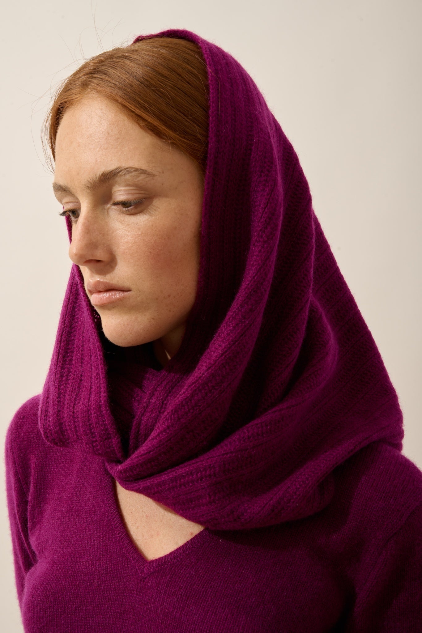 HUTTON 4-ply plum necklace