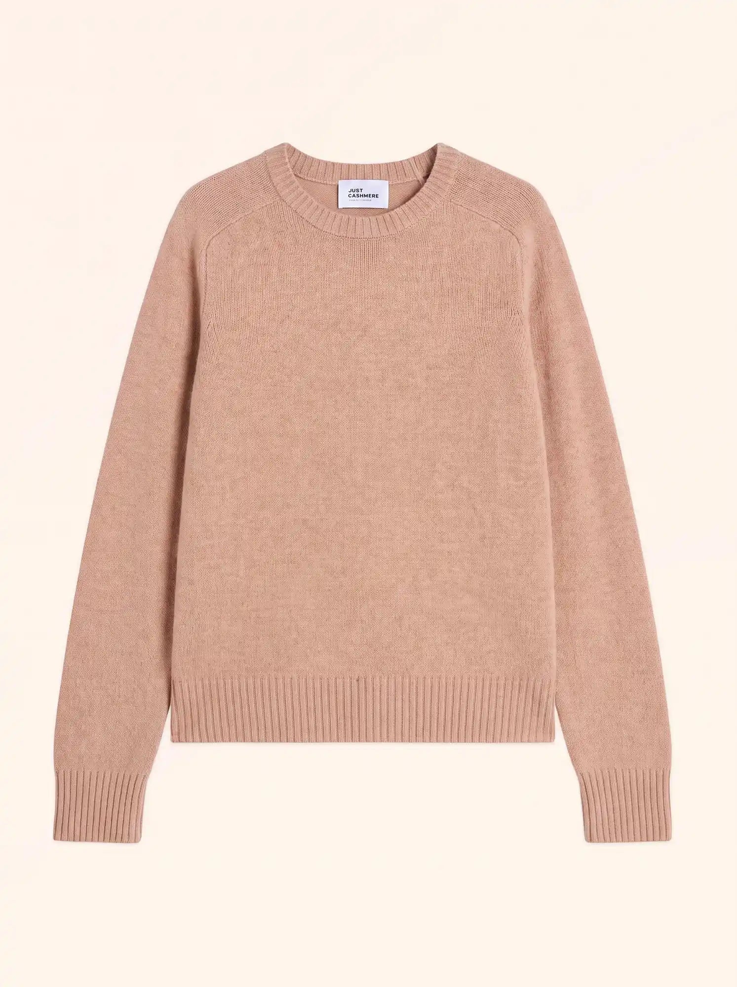 LAVINIA Pull Col Rond 4 Fils Camel Chiné