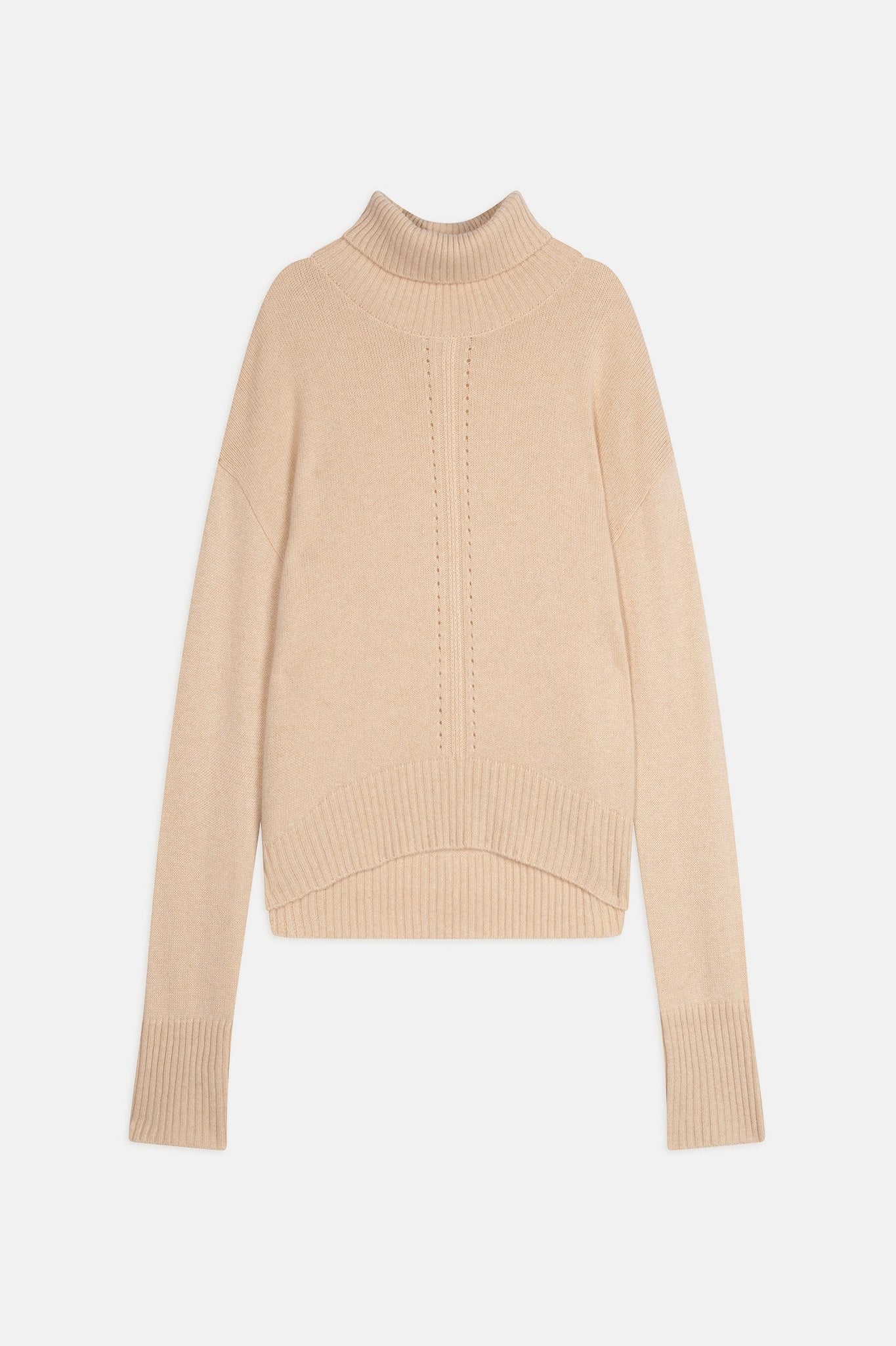 ILONA pull col roulé sable