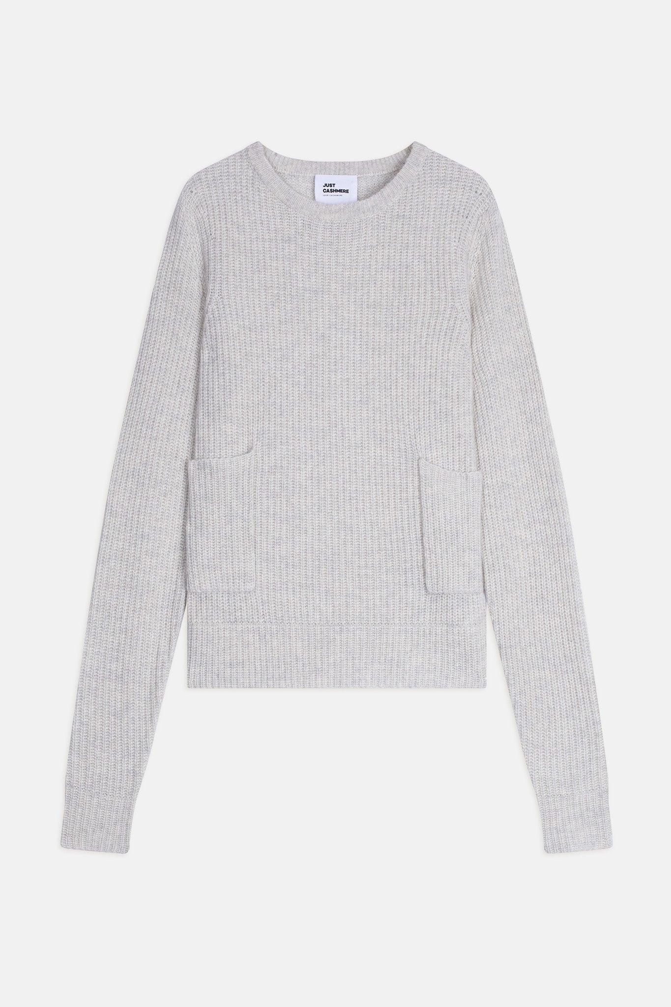 inaya pull col rond gris perle chiné