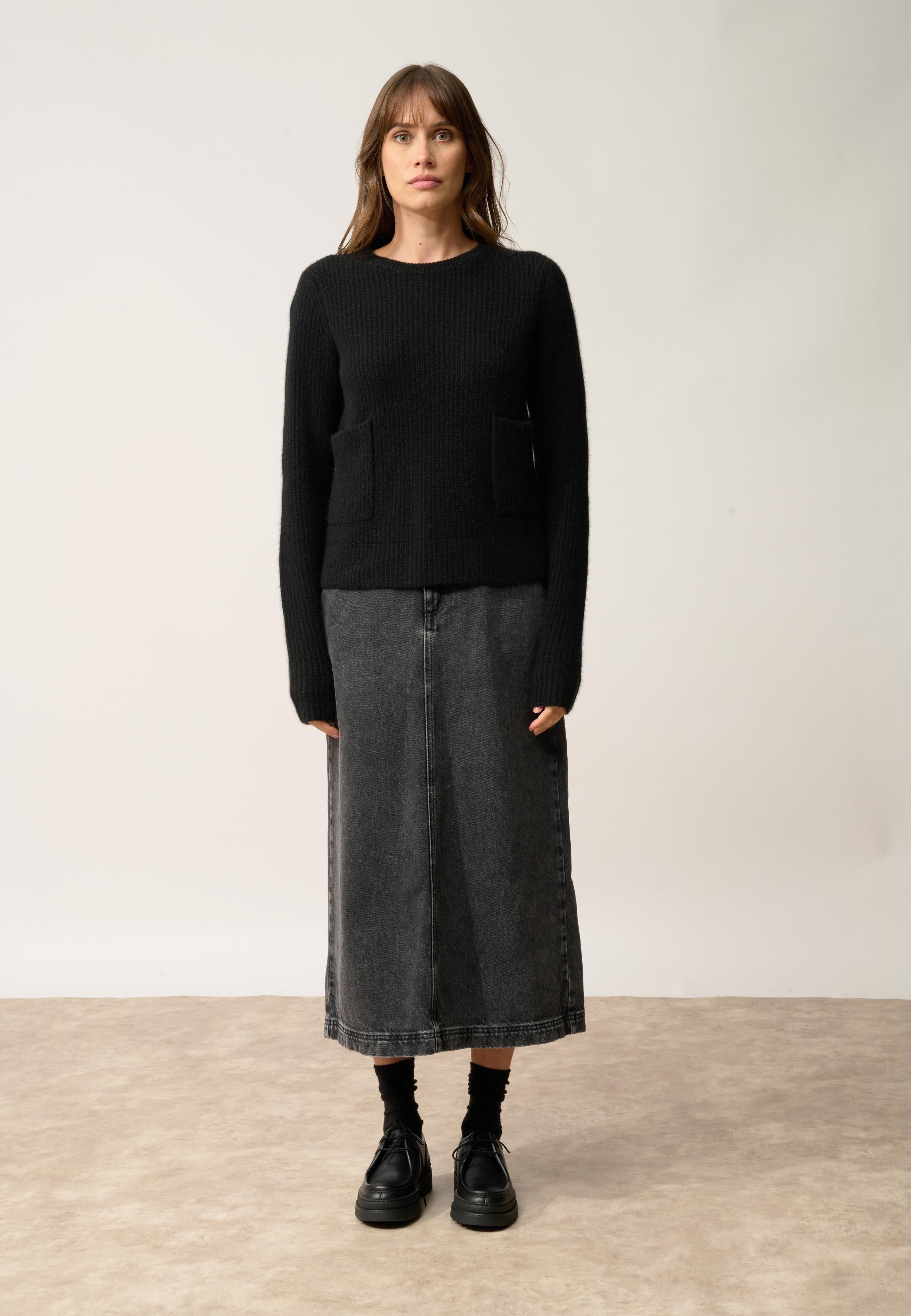 INAYA pull col rond noir