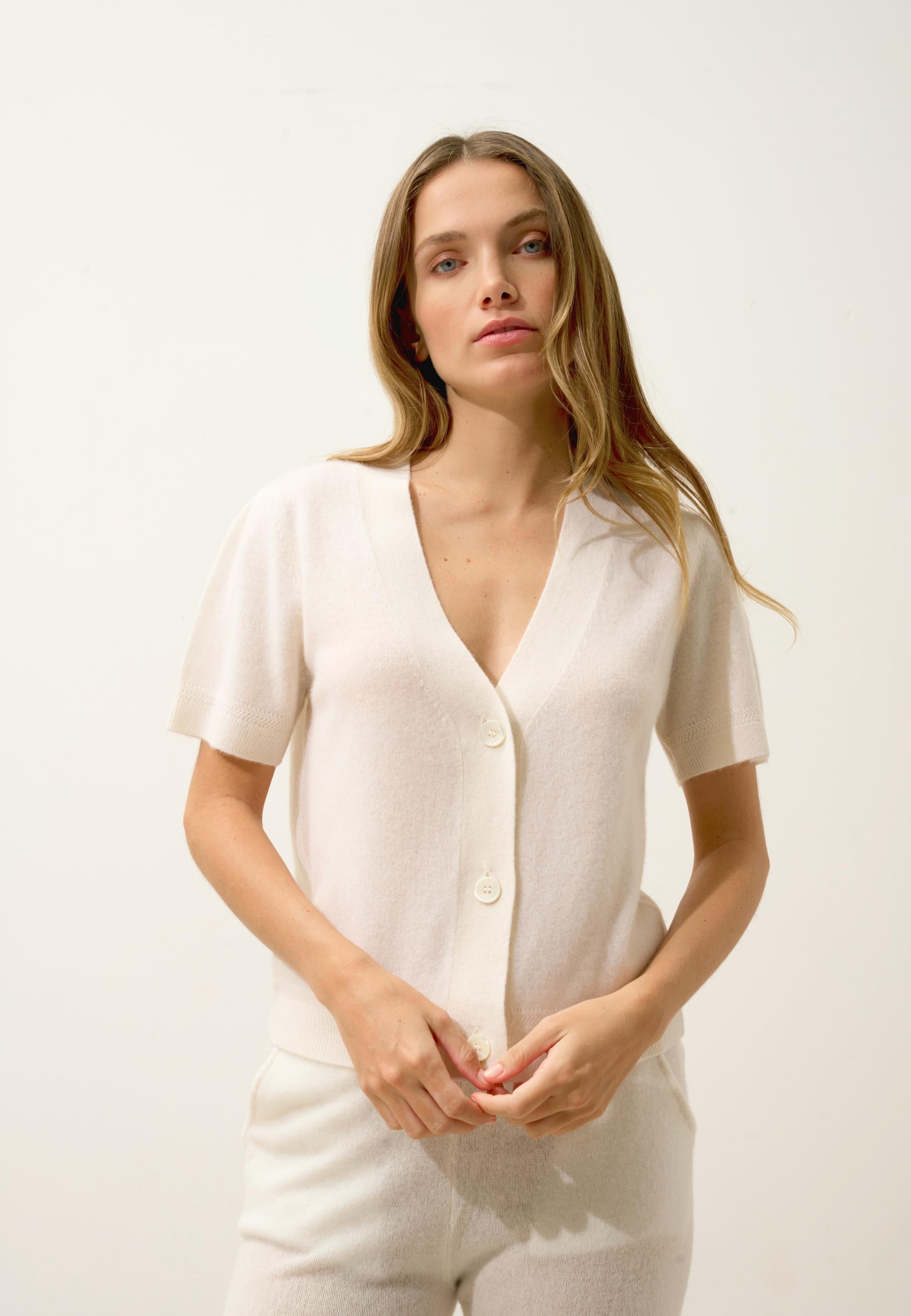 IRIS cardigan col v neige