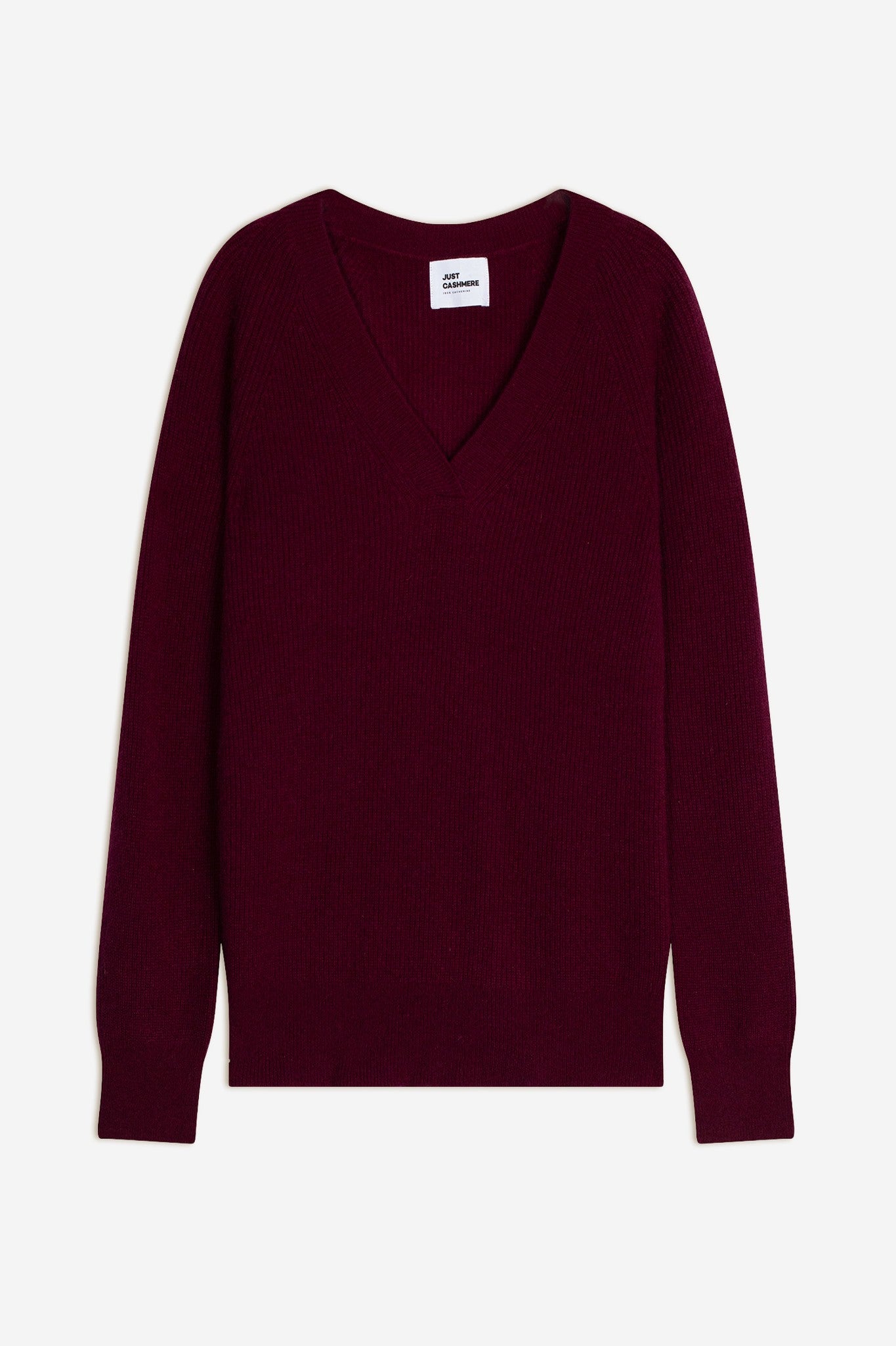 isalune pull col v bordeaux