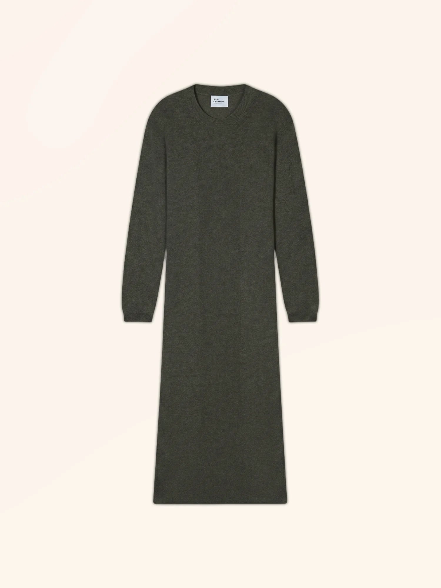 HELENA Robe Col Rond Kaki Chiné