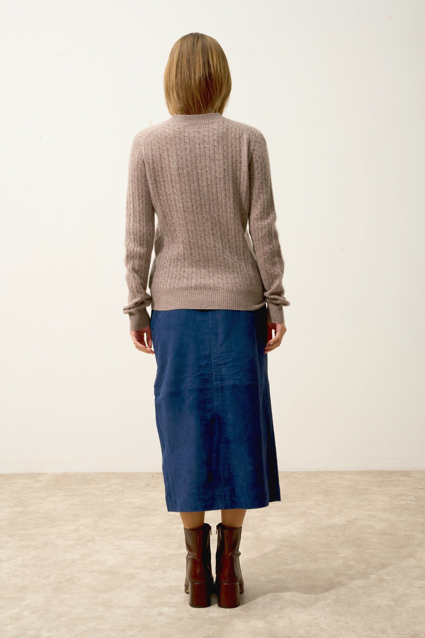 JADE pull col rond caribou chiné