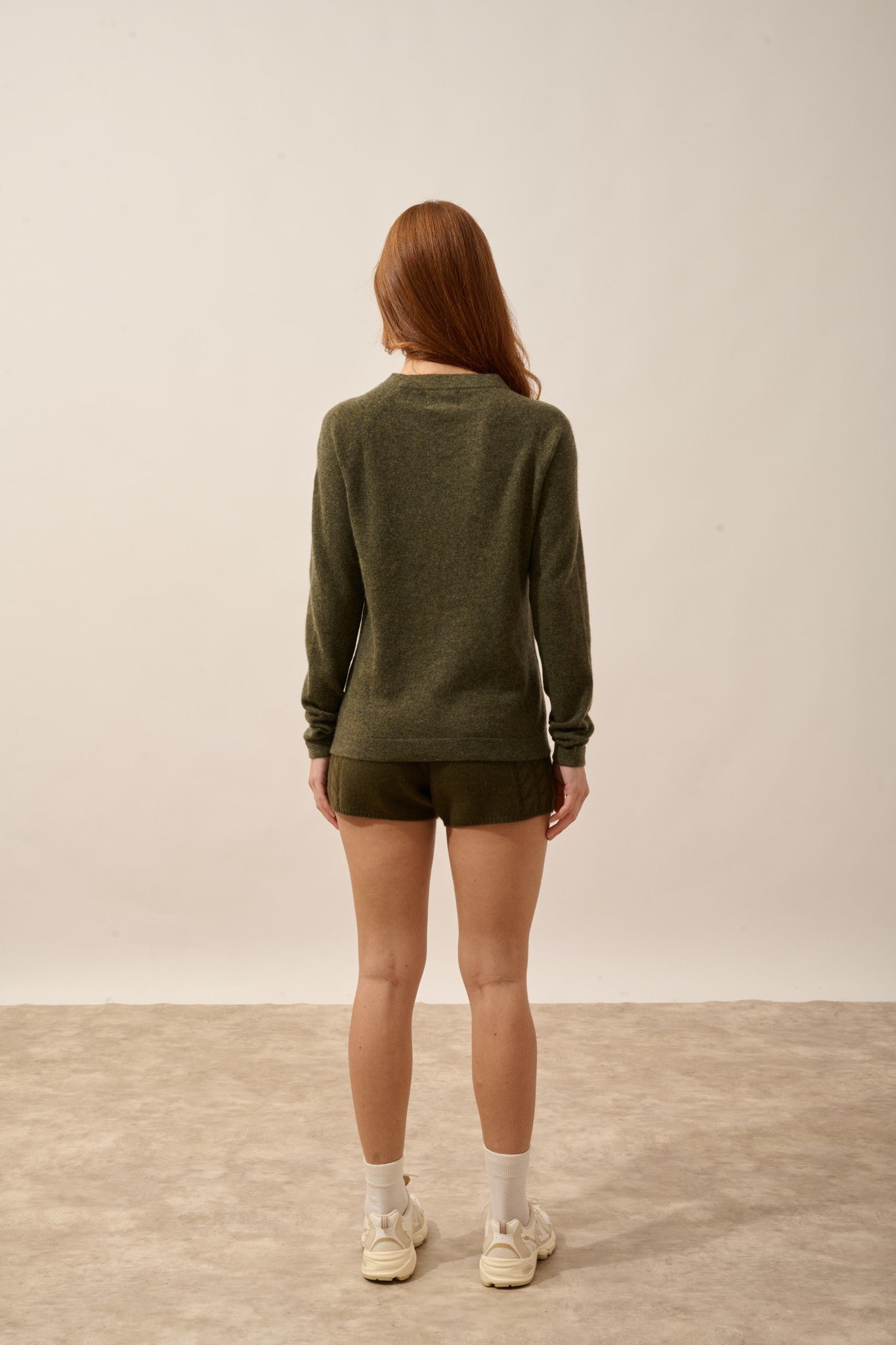 jane pull col rond army chiné