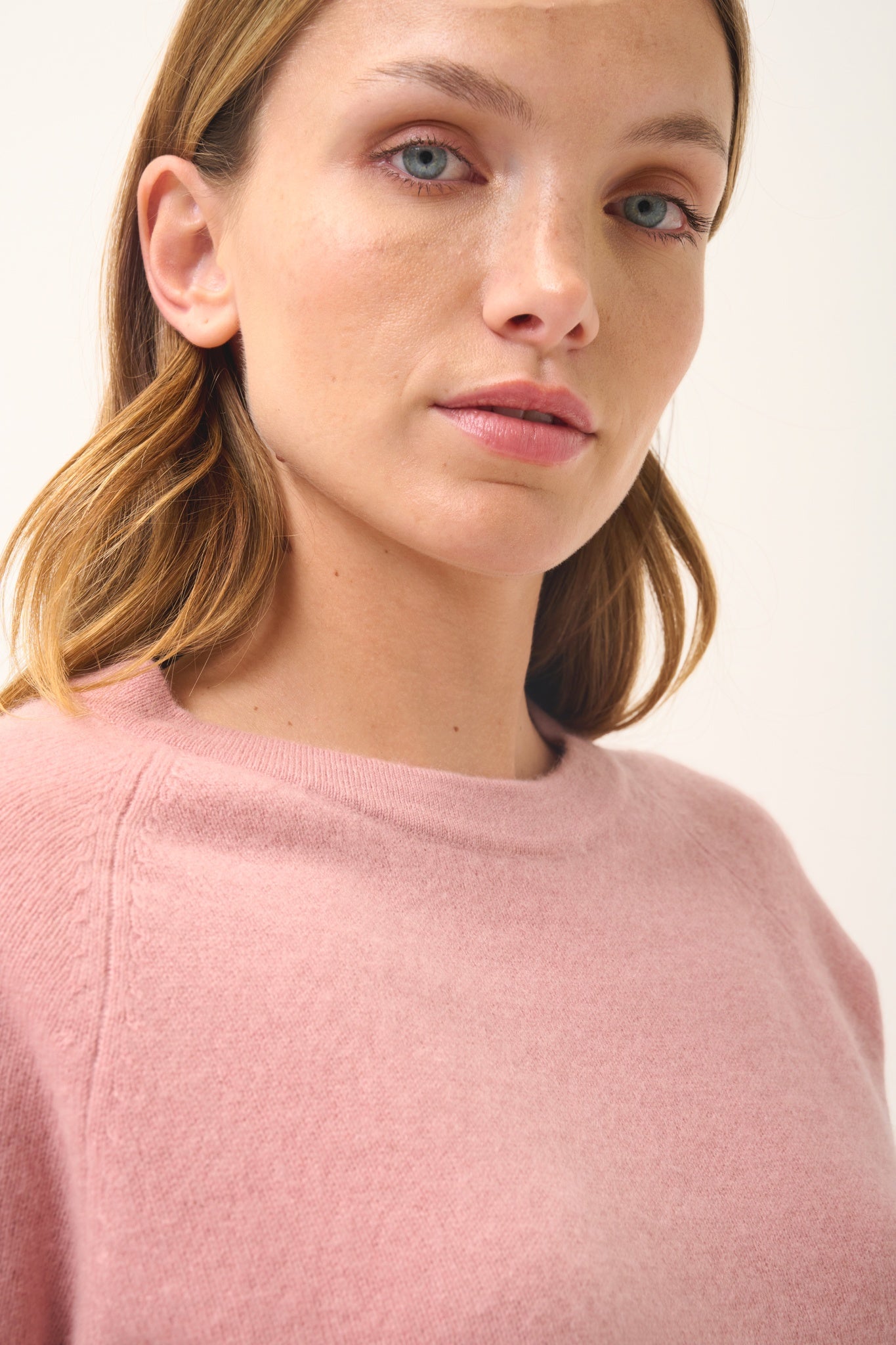 JANE pull col rond bois de rose