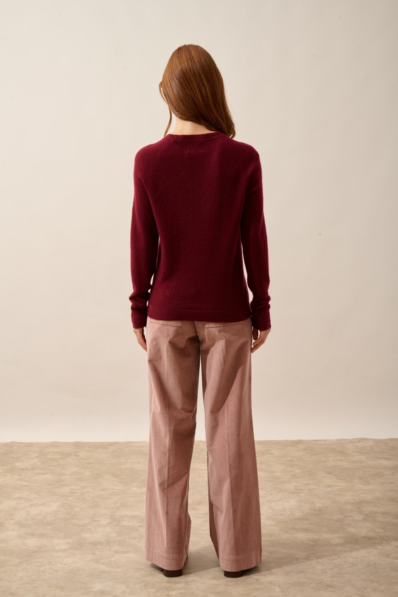 JANE pull col rond bordeaux