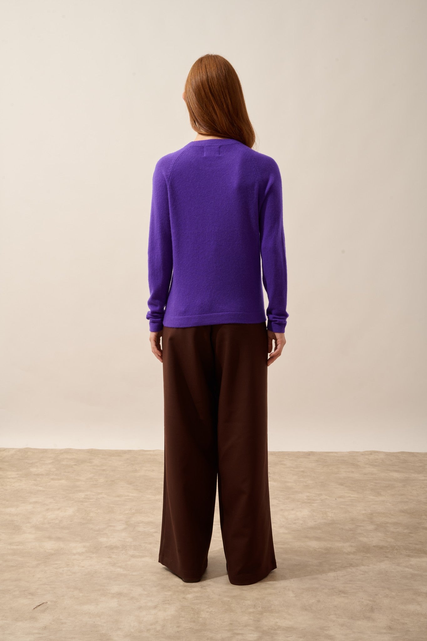 jane pull col rond gentiane 100% cachemire