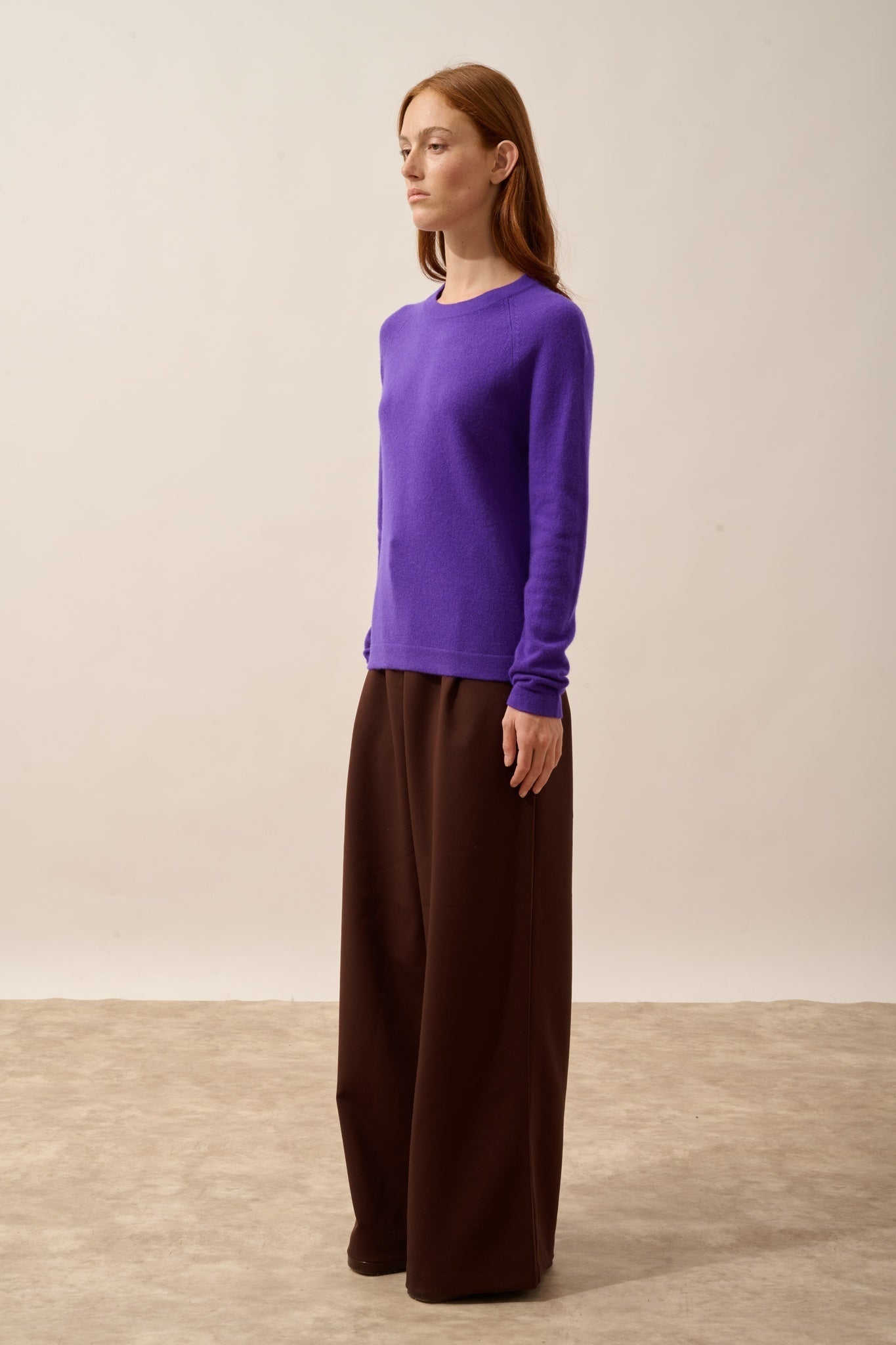 JANE pull col rond gentiane