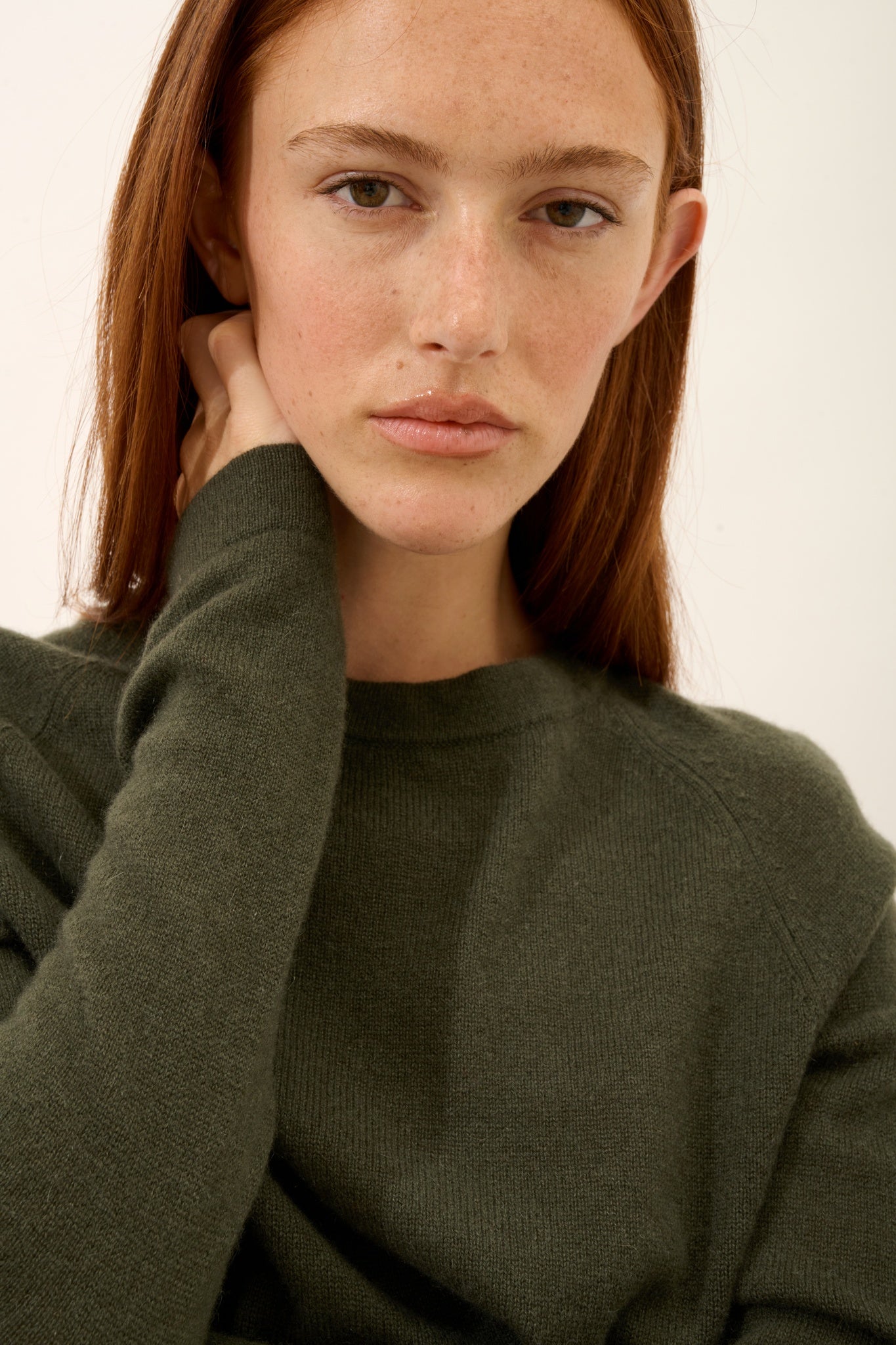 JANE round-neck sweater khaki