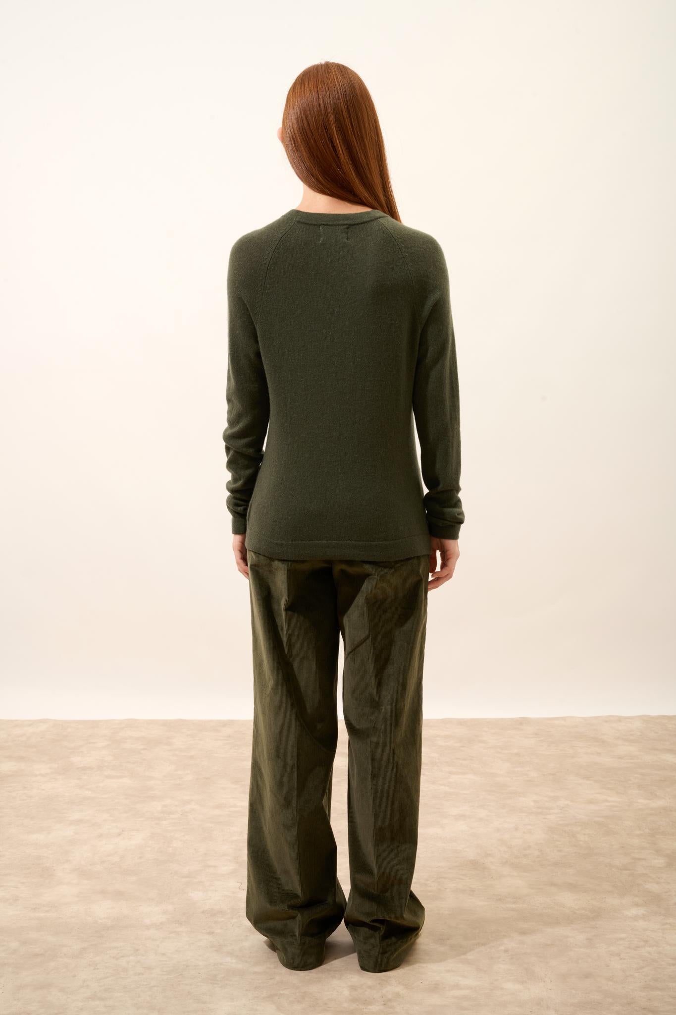 JANE pull col rond kaki