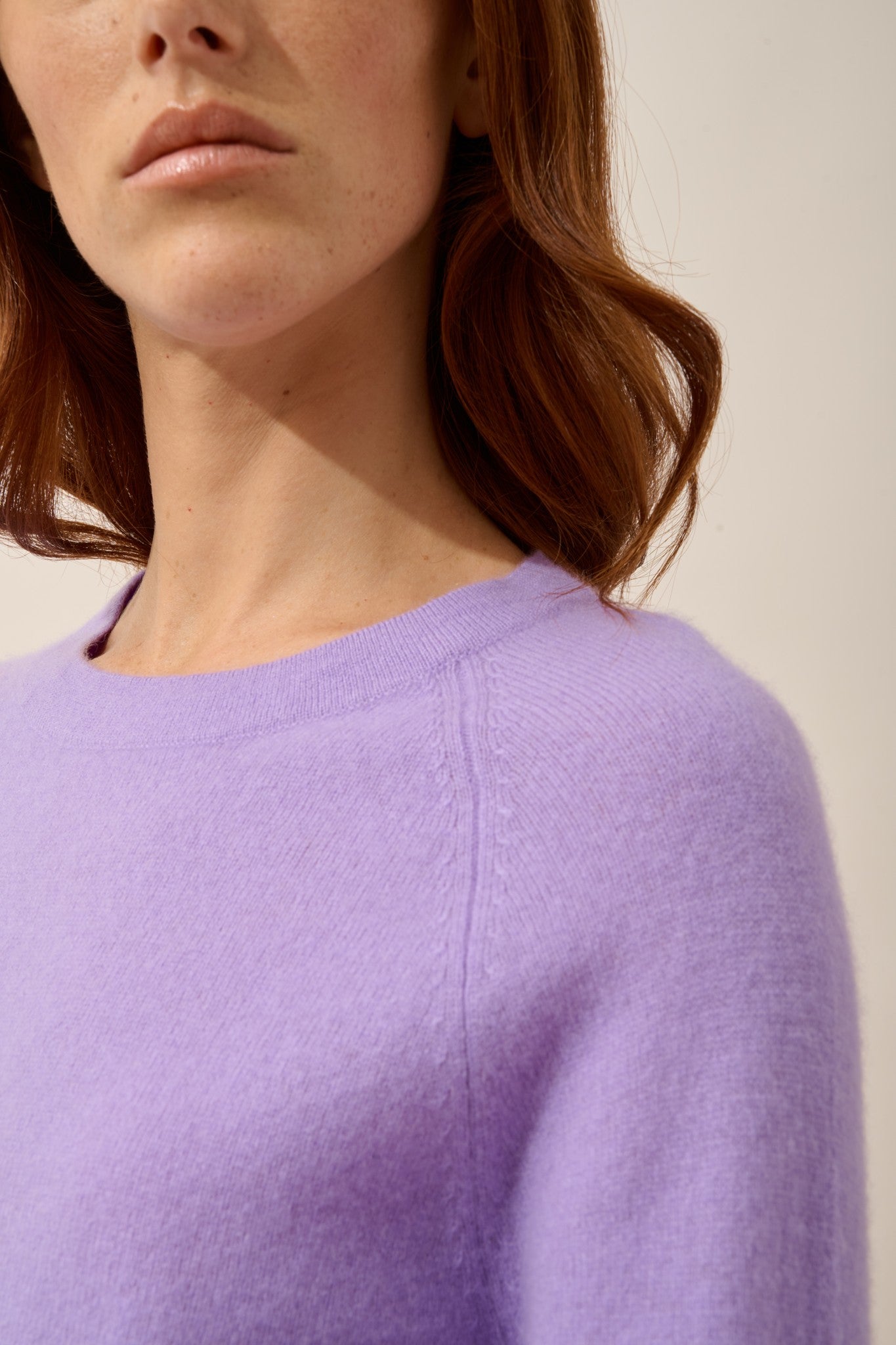jane pull col rond lavande