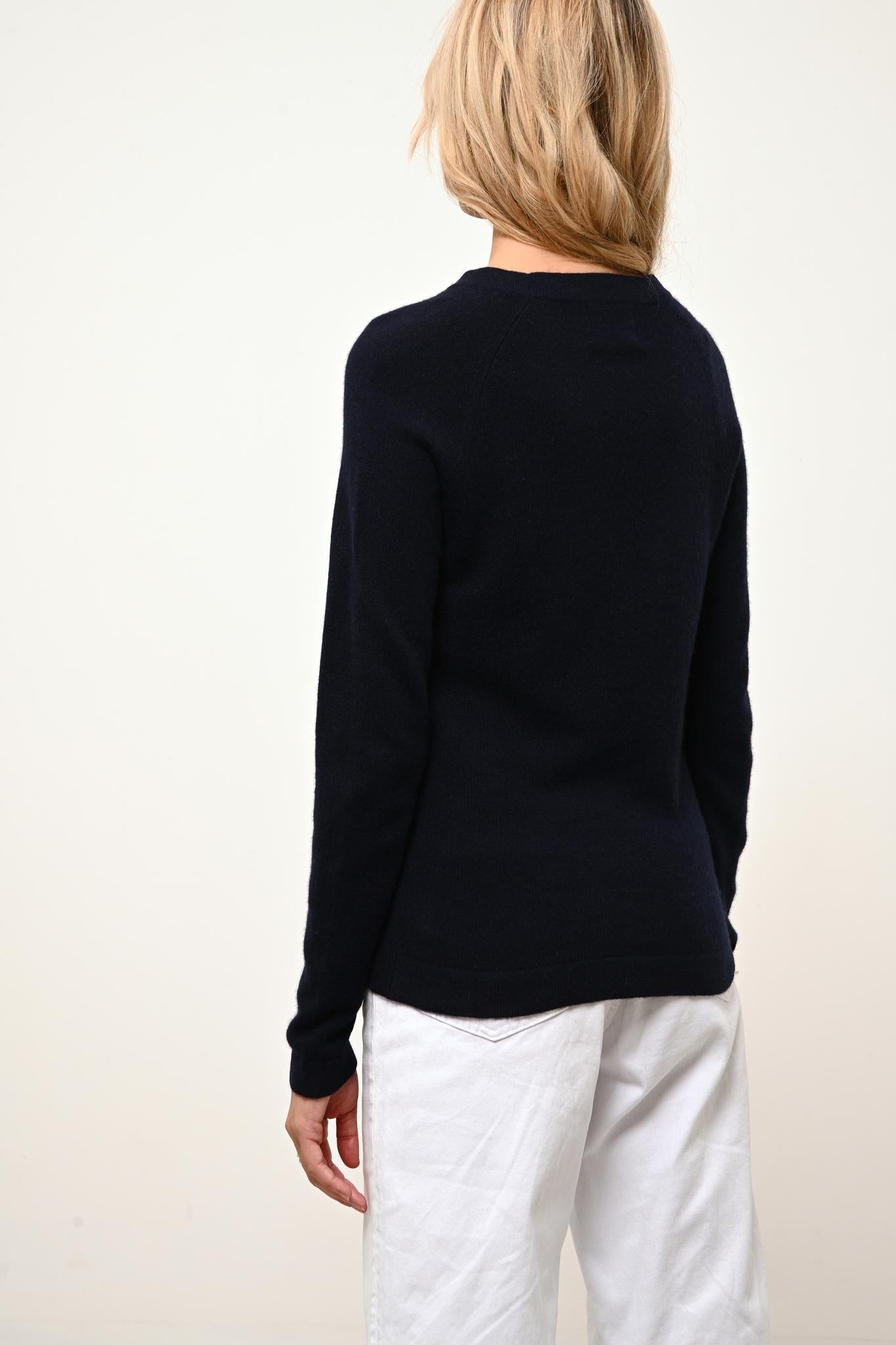 JANE pull col rond navy