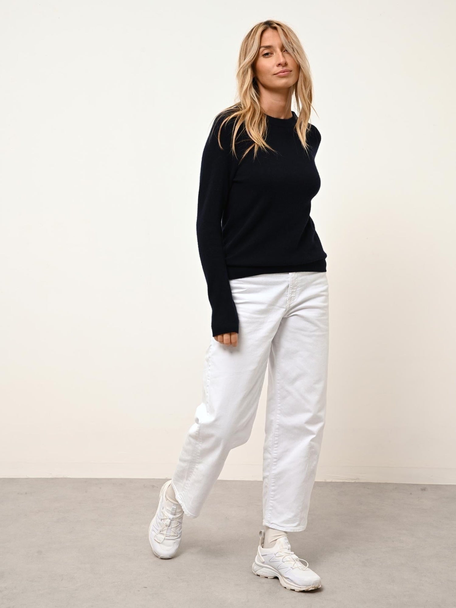 JANE pull col rond navy