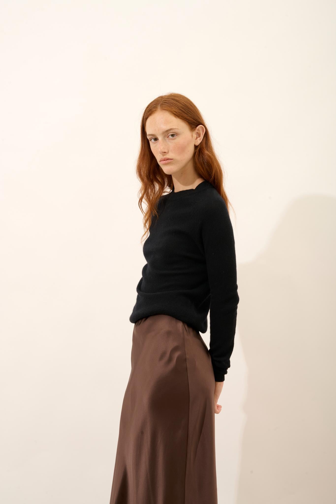 JANE pull col rond noir