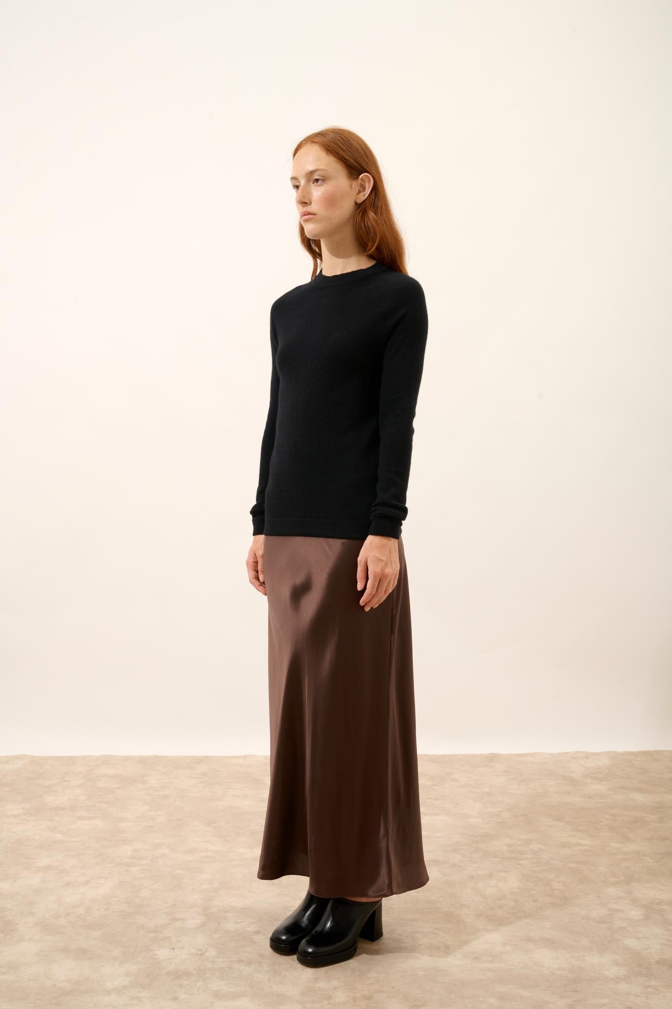 JANE pull col rond noir