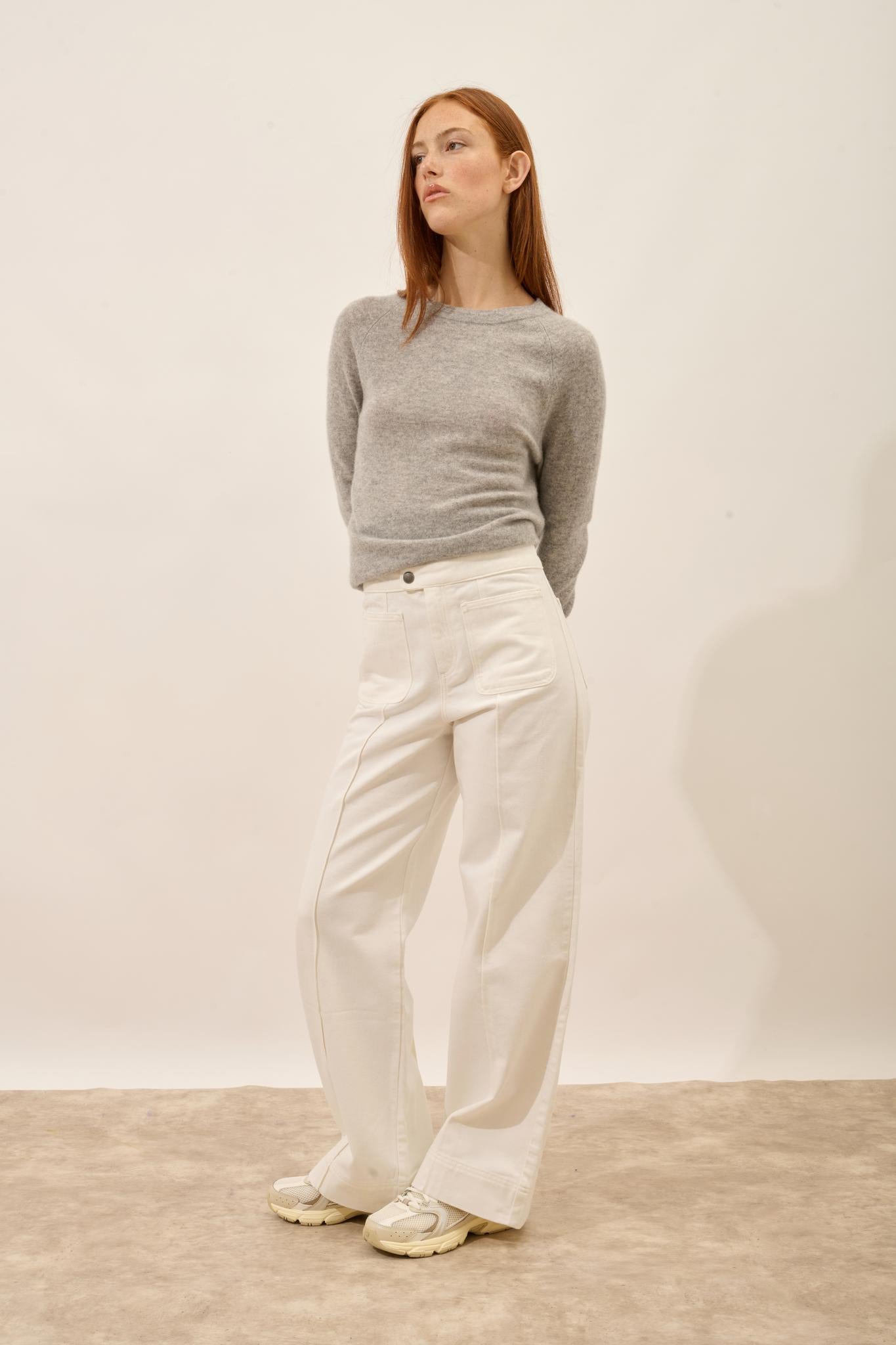 JANE nuage chiné round-neck sweater