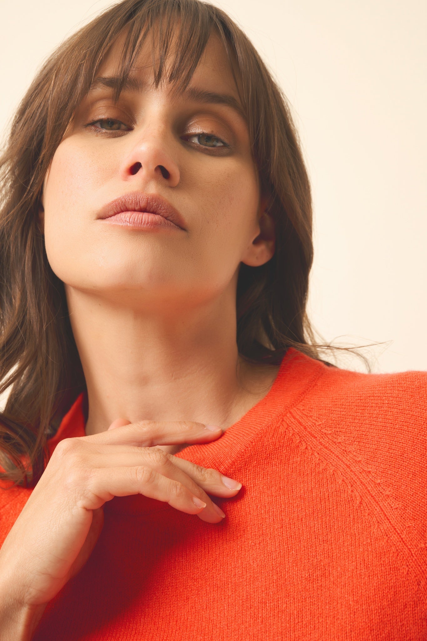 JANE pull col rond orange