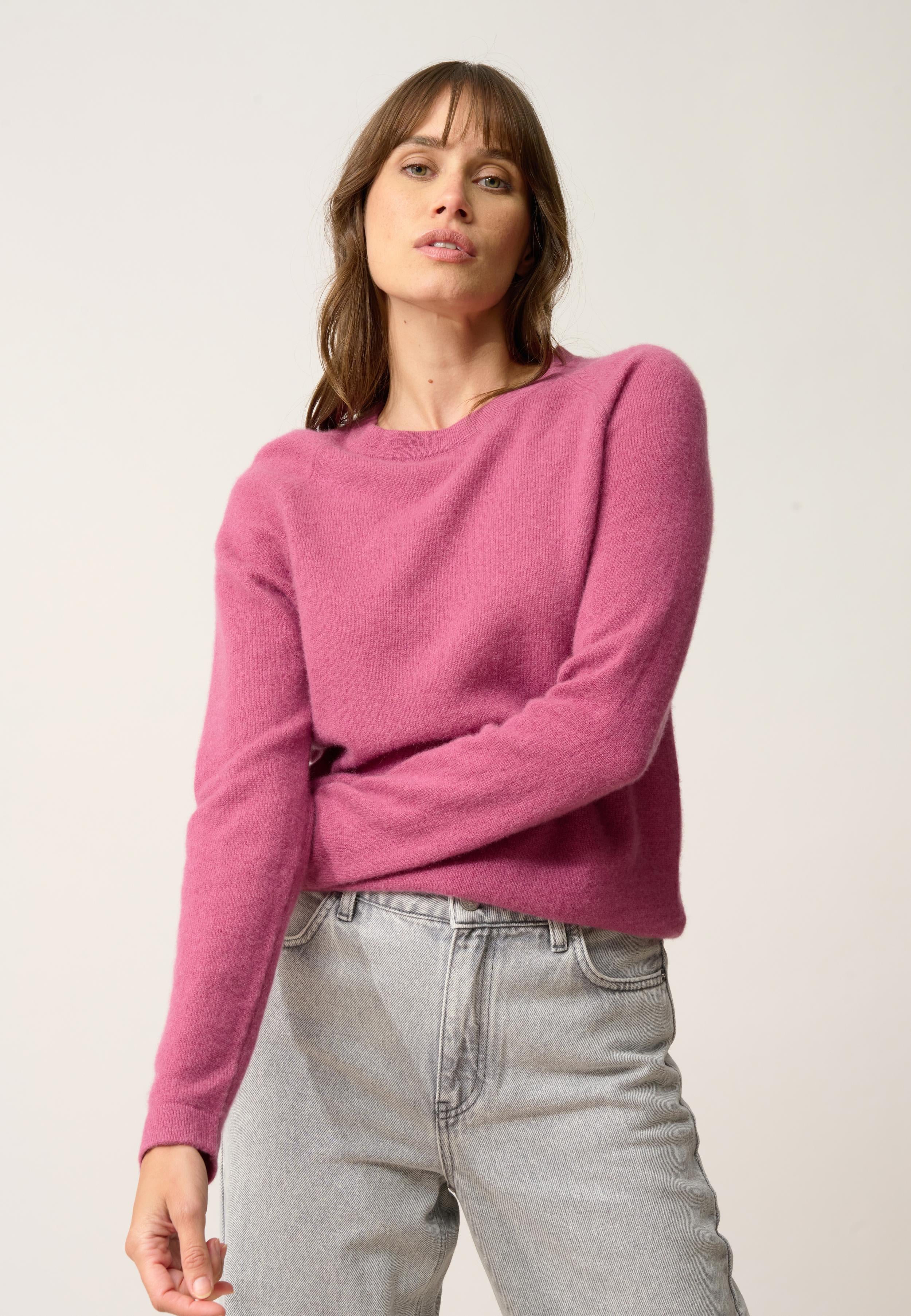 JANE pull col rond orchidée