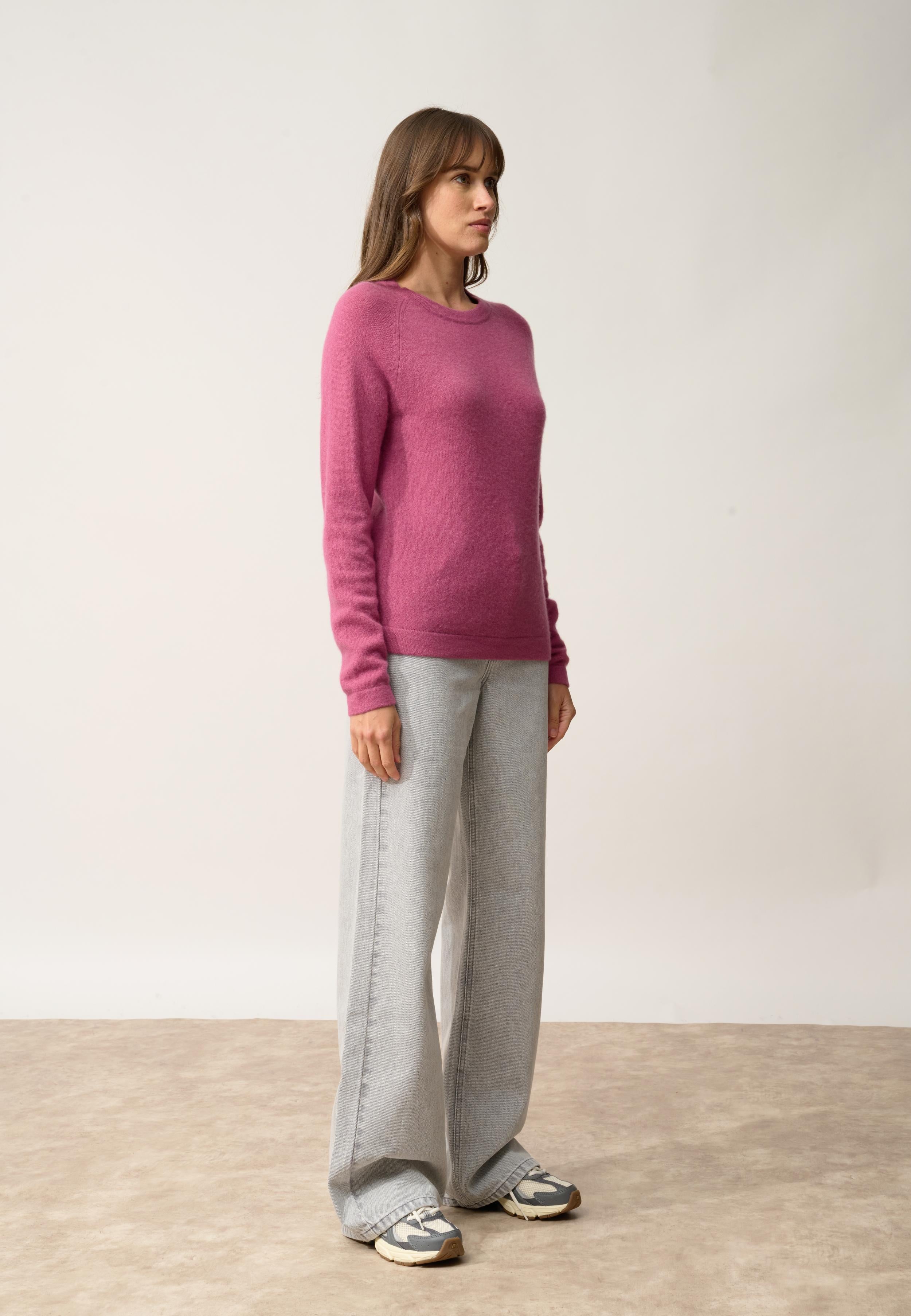 JANE pull col rond orchidée