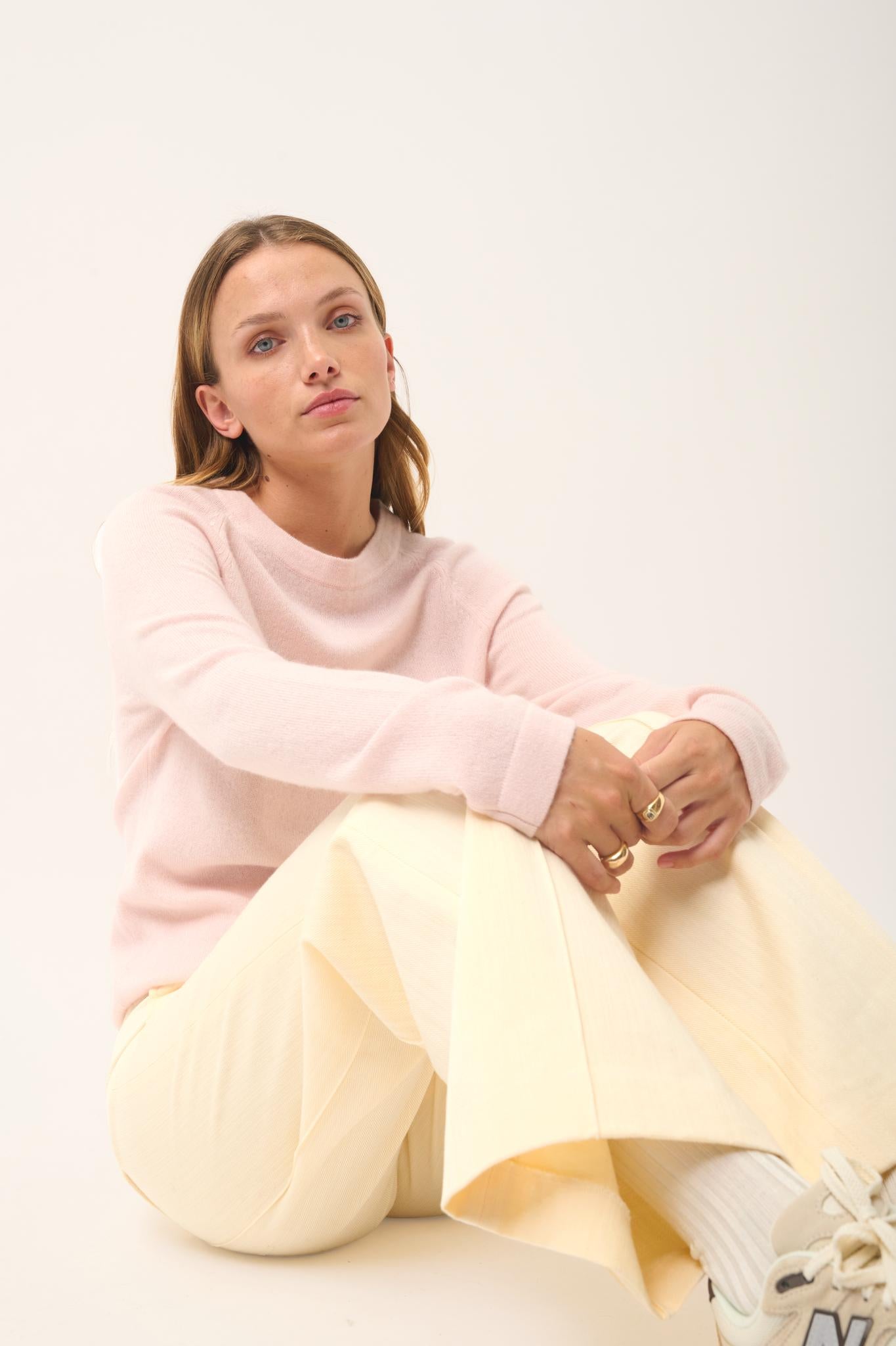 JANE pull col rond poudre