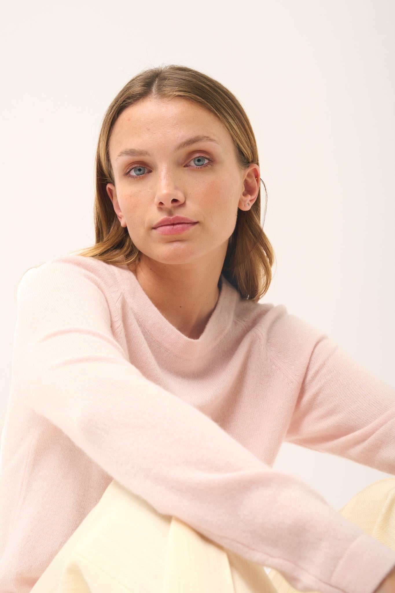 JANE pull col rond poudre