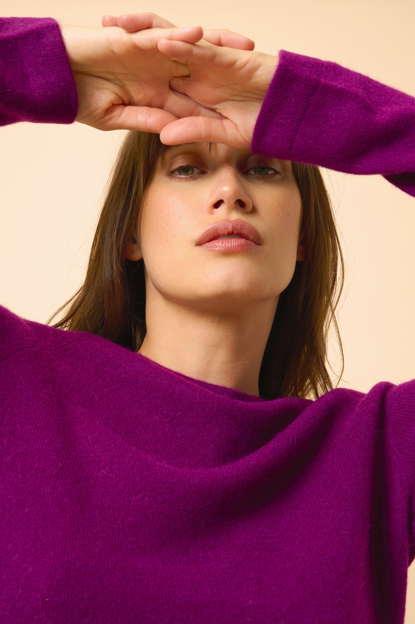 JANE plum round-neck sweater