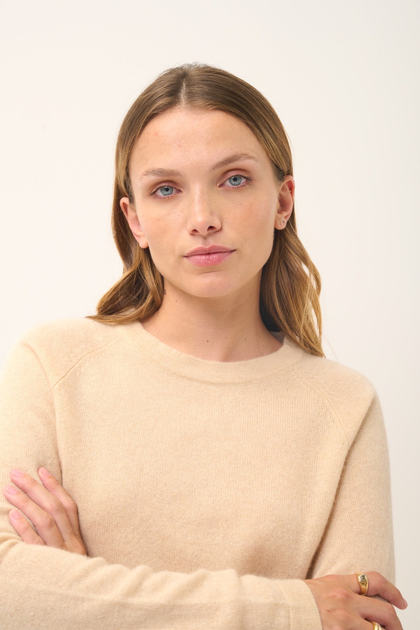 JANE pull col rond sable