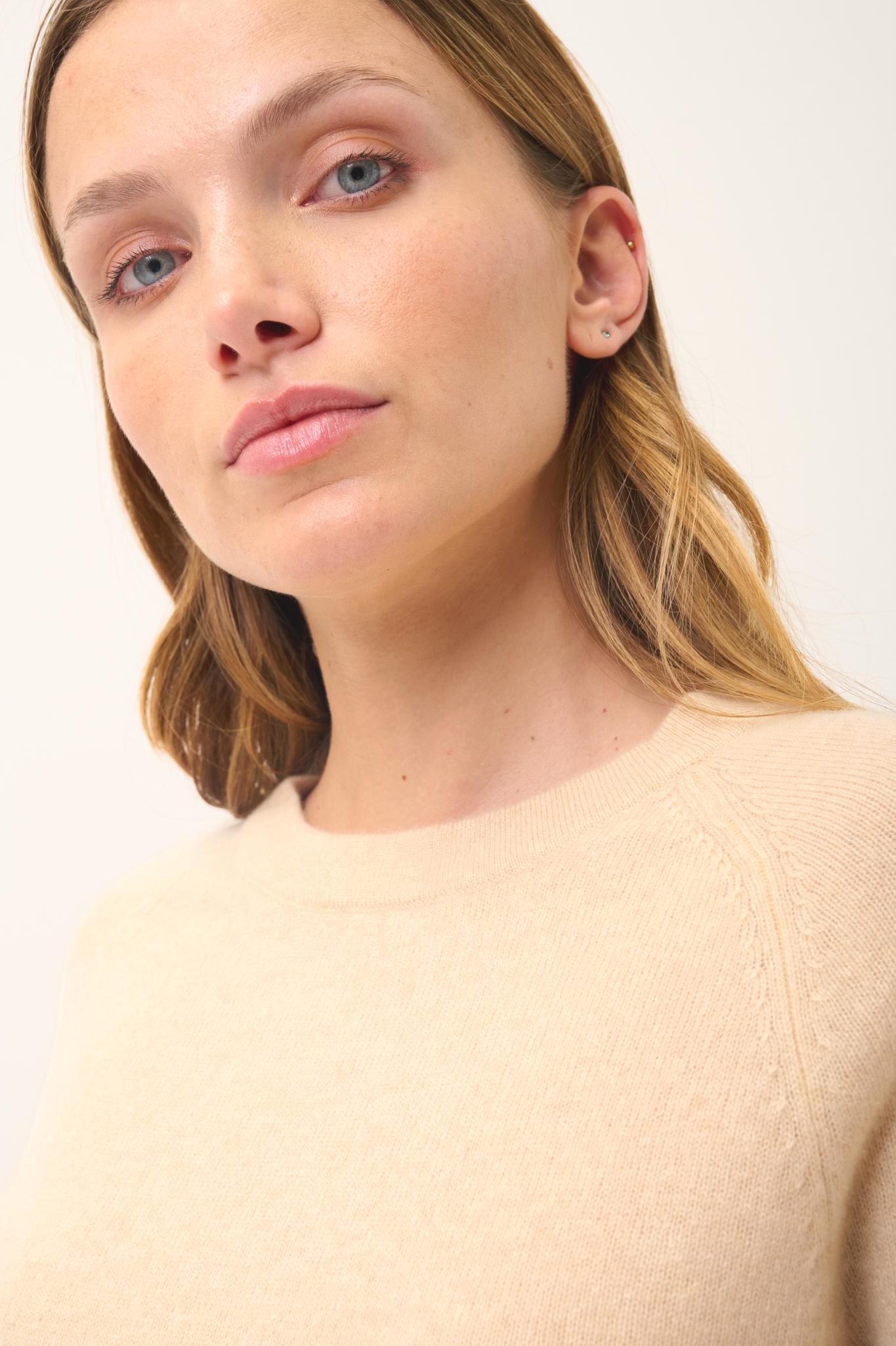 JANE pull col rond sable