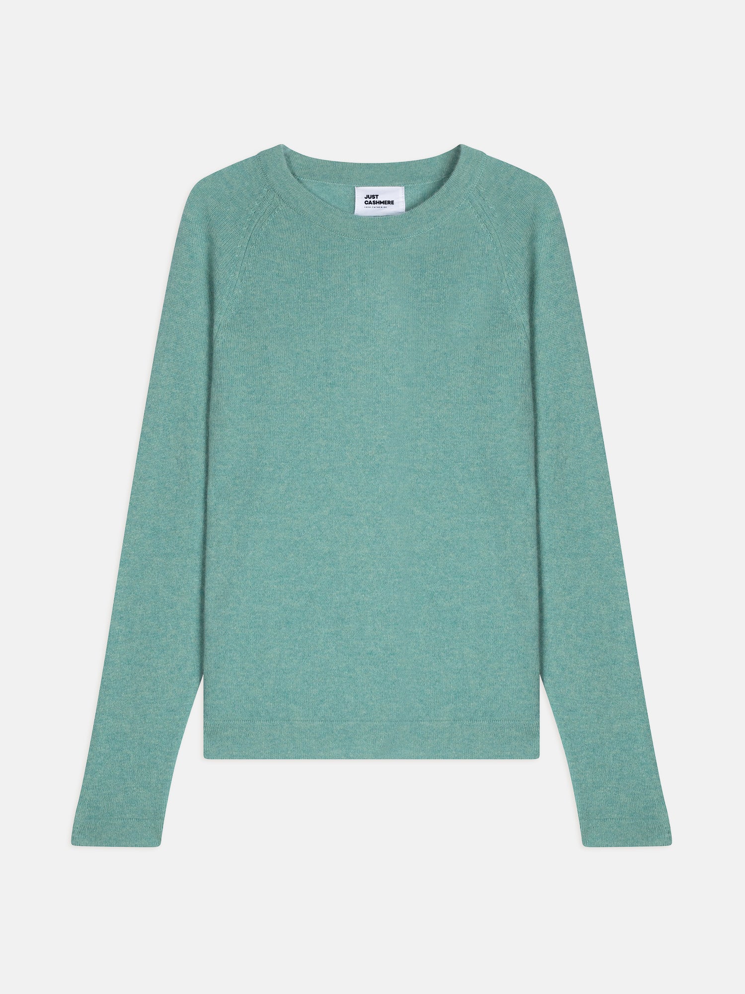 JANE pull col rond vert chiné